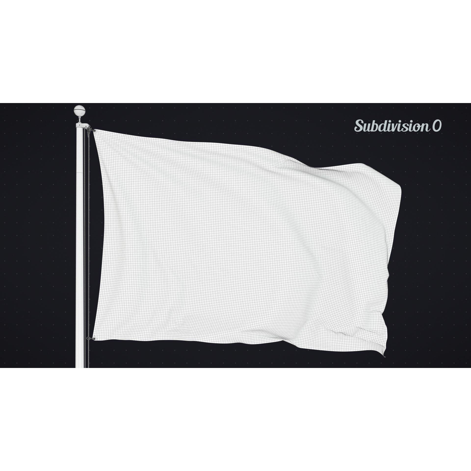 Flag Animated Looped - PBR Game-Ready 3D Model - View 16