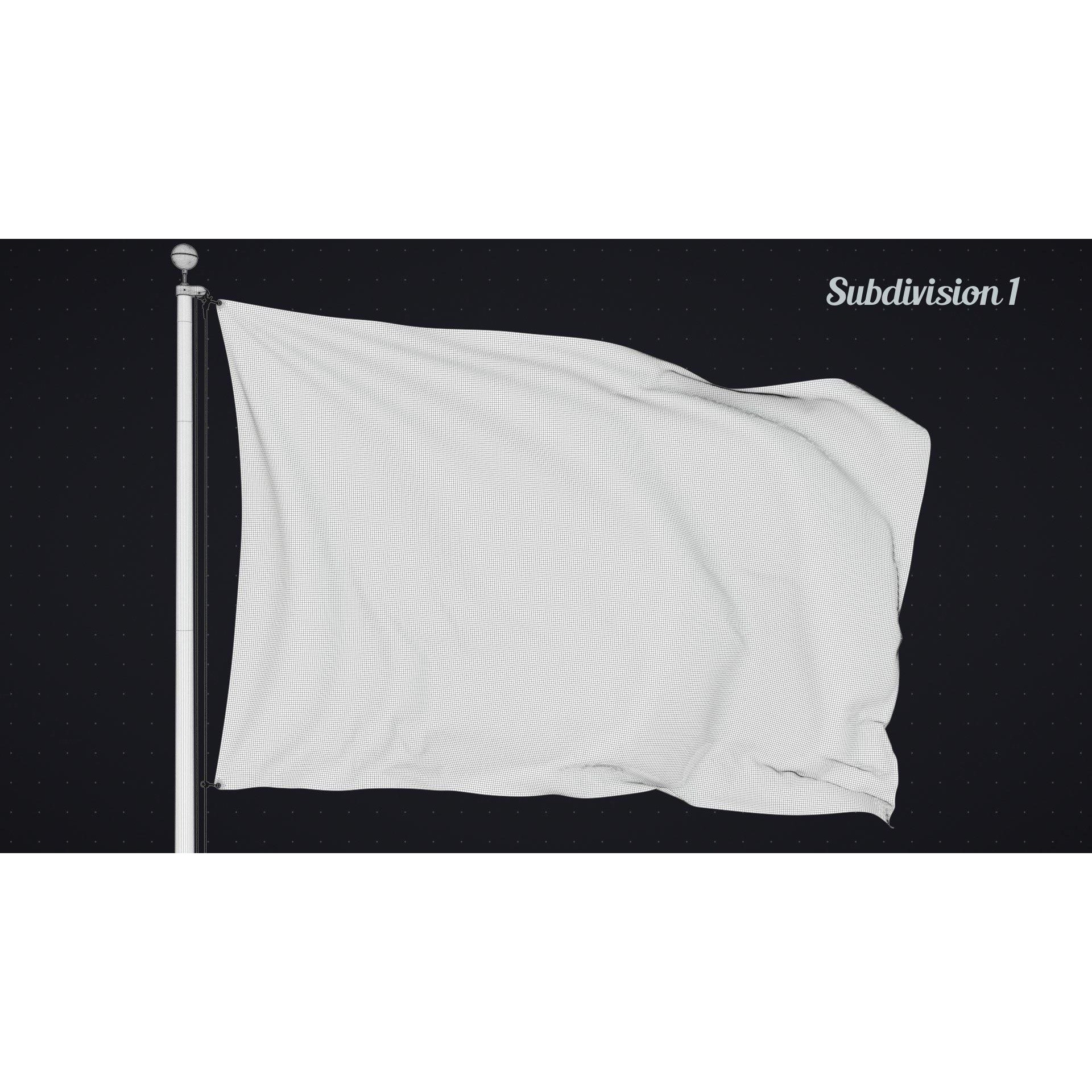 Flag Animated Looped - PBR Game-Ready 3D Model - View 17