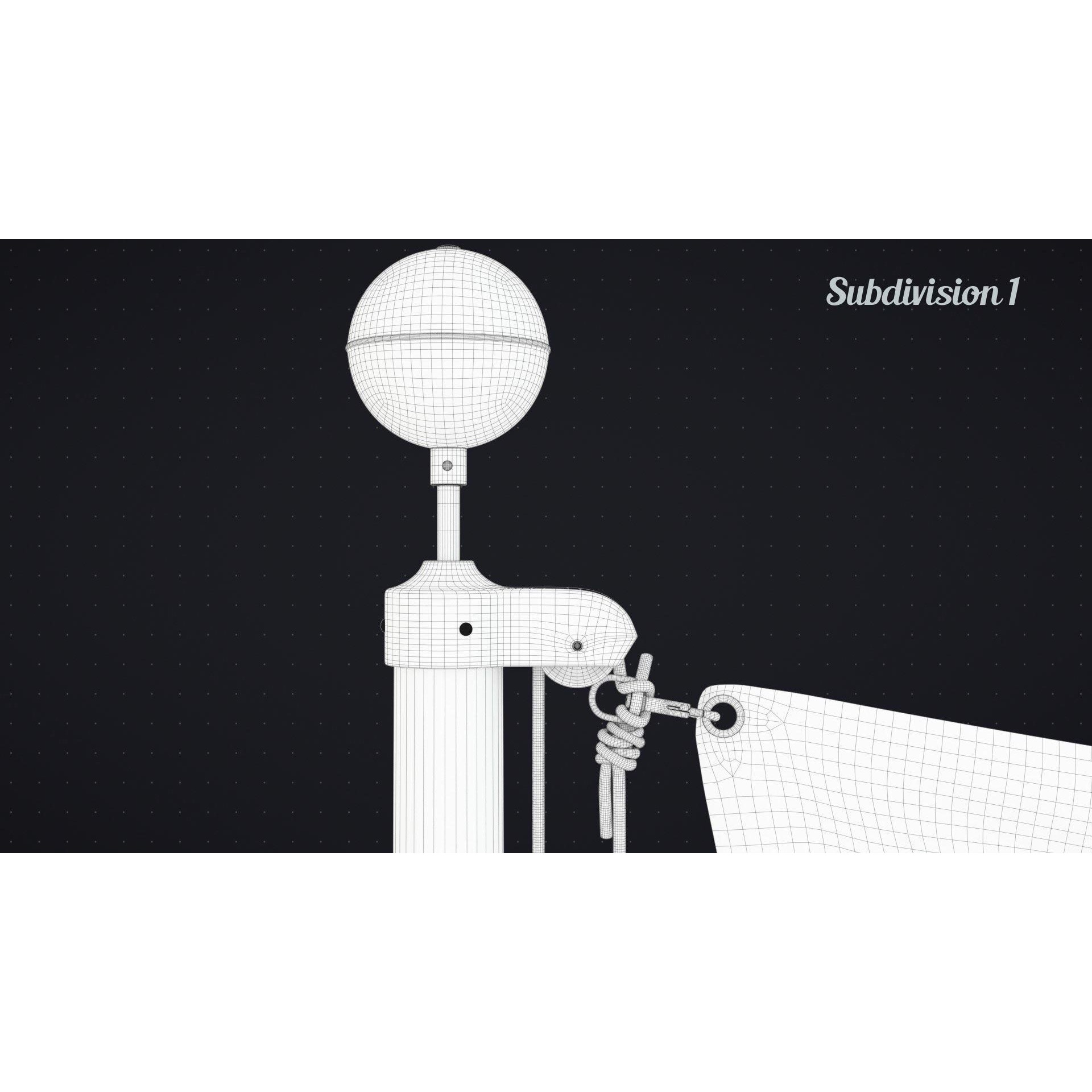 Flag Animated Looped - PBR Game-Ready 3D Model - View 19