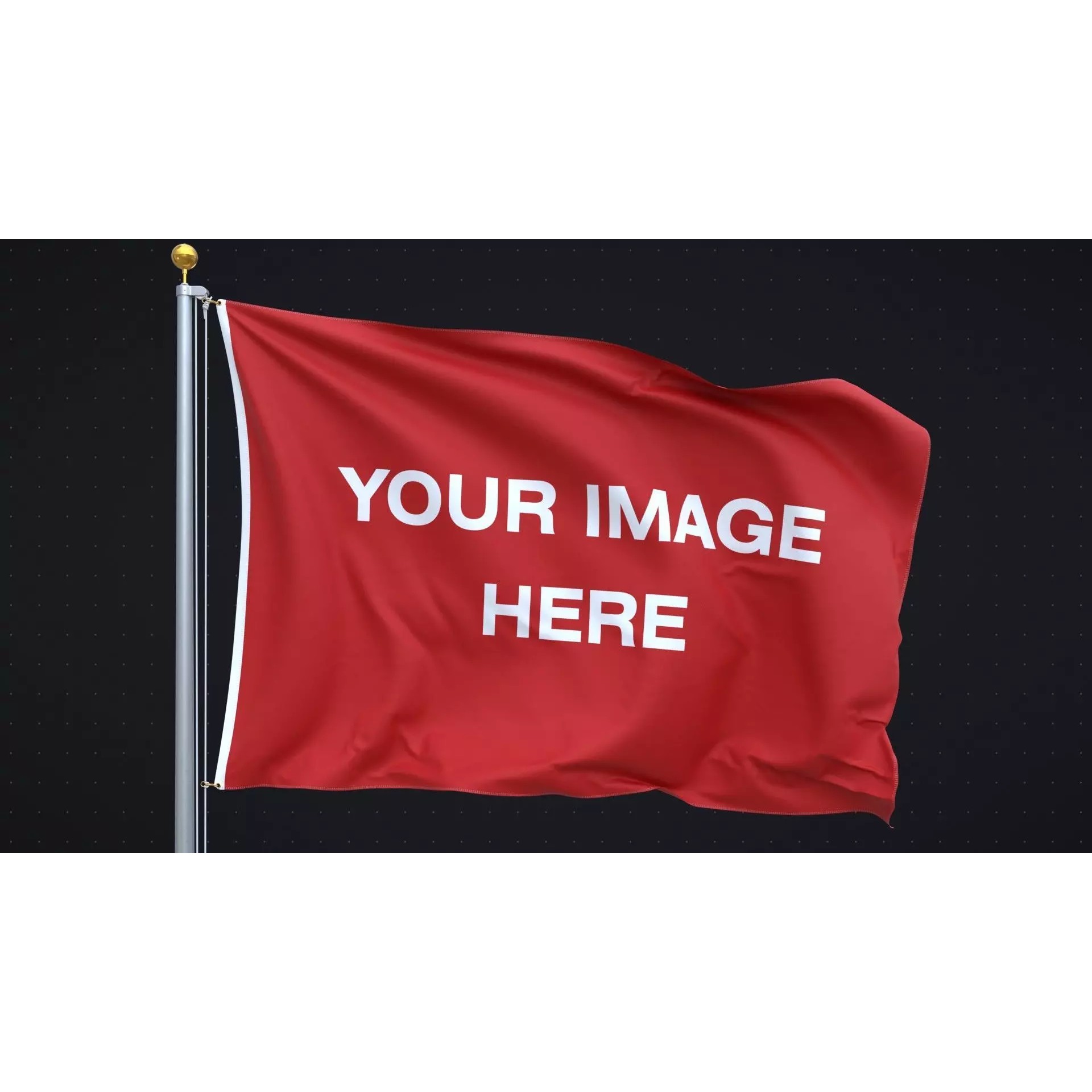 Flag Animated Looped - PBR Game-Ready 3D Model - View 2