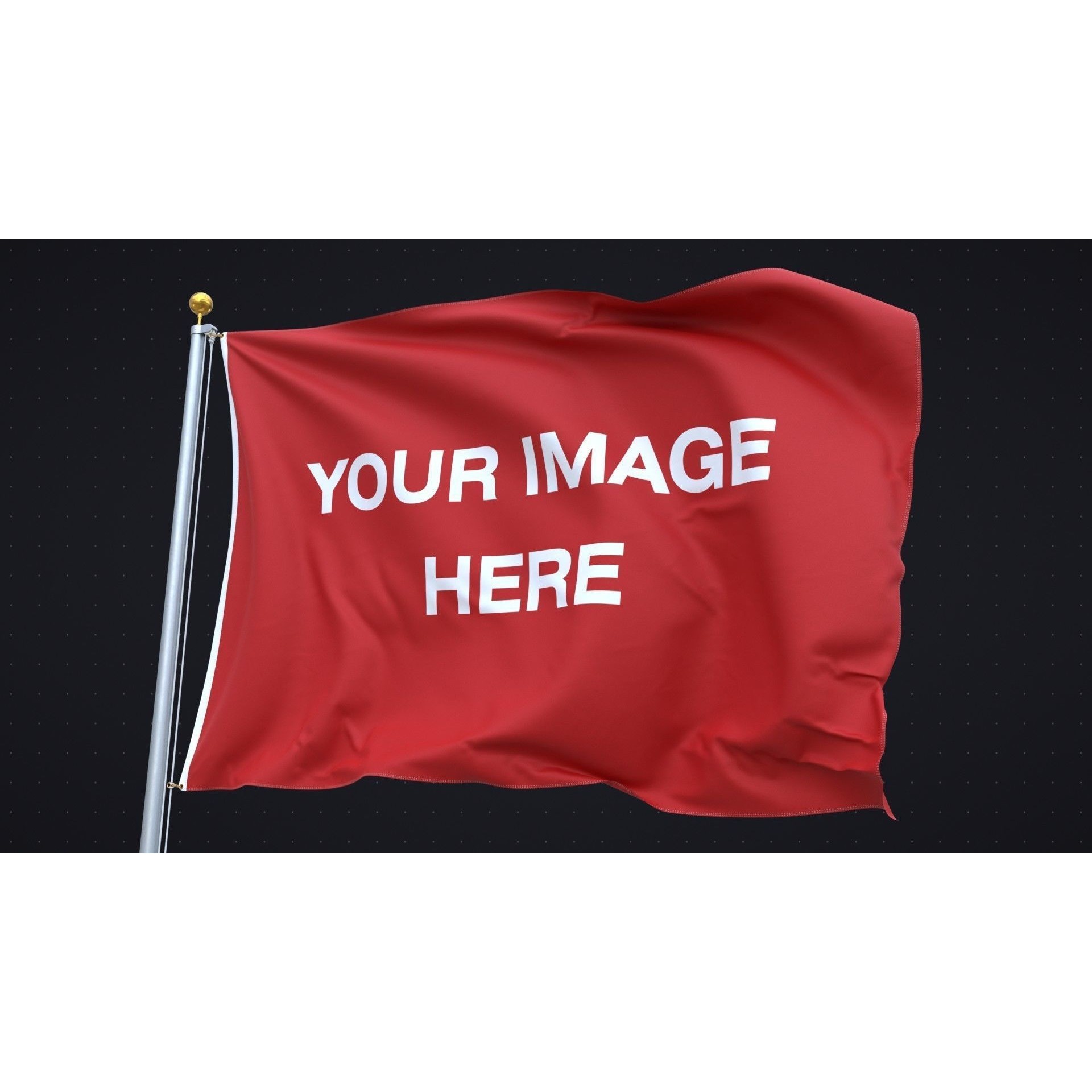 Flag Animated Looped - PBR Game-Ready 3D Model - View 3