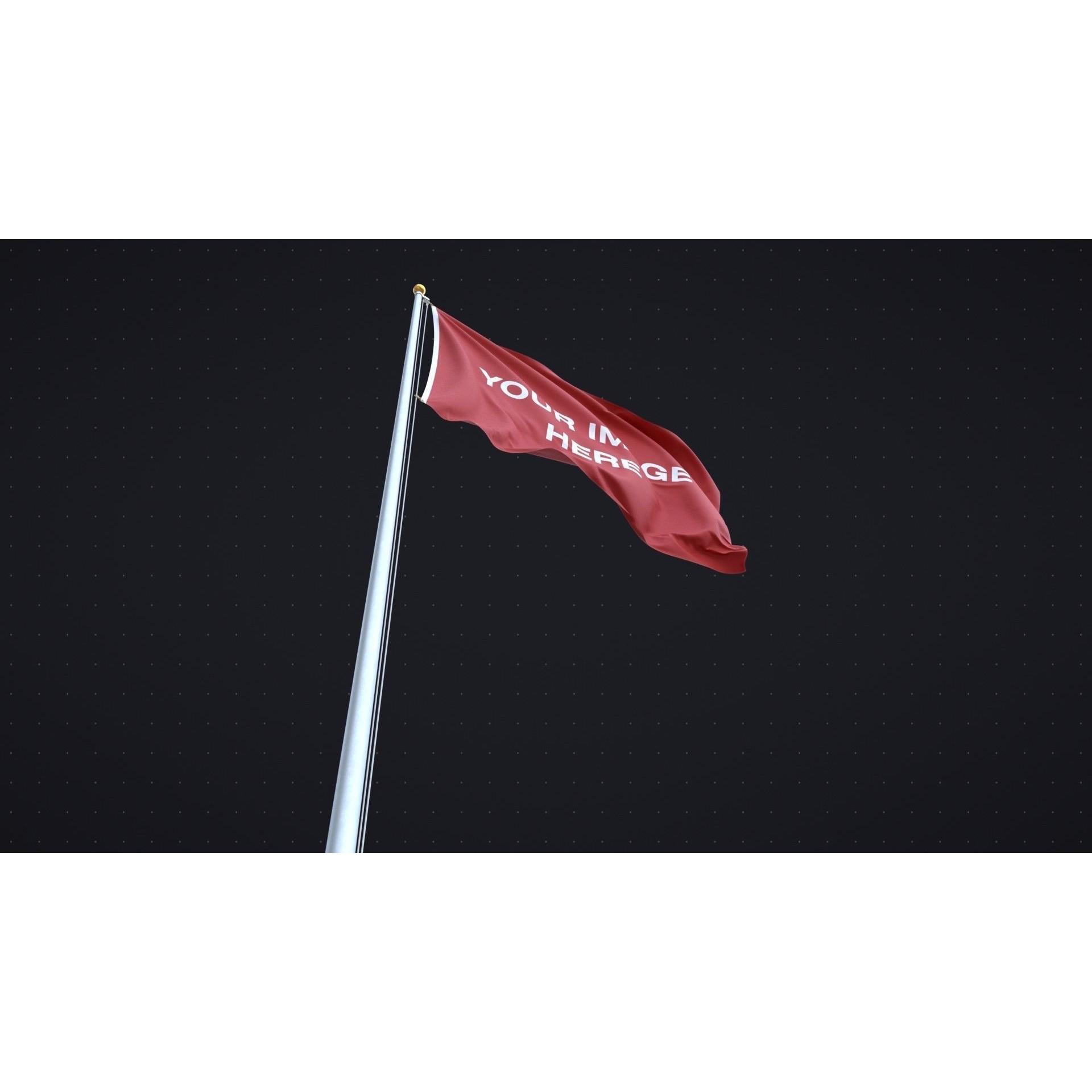 Flag Animated Looped - PBR Game-Ready 3D Model - View 5