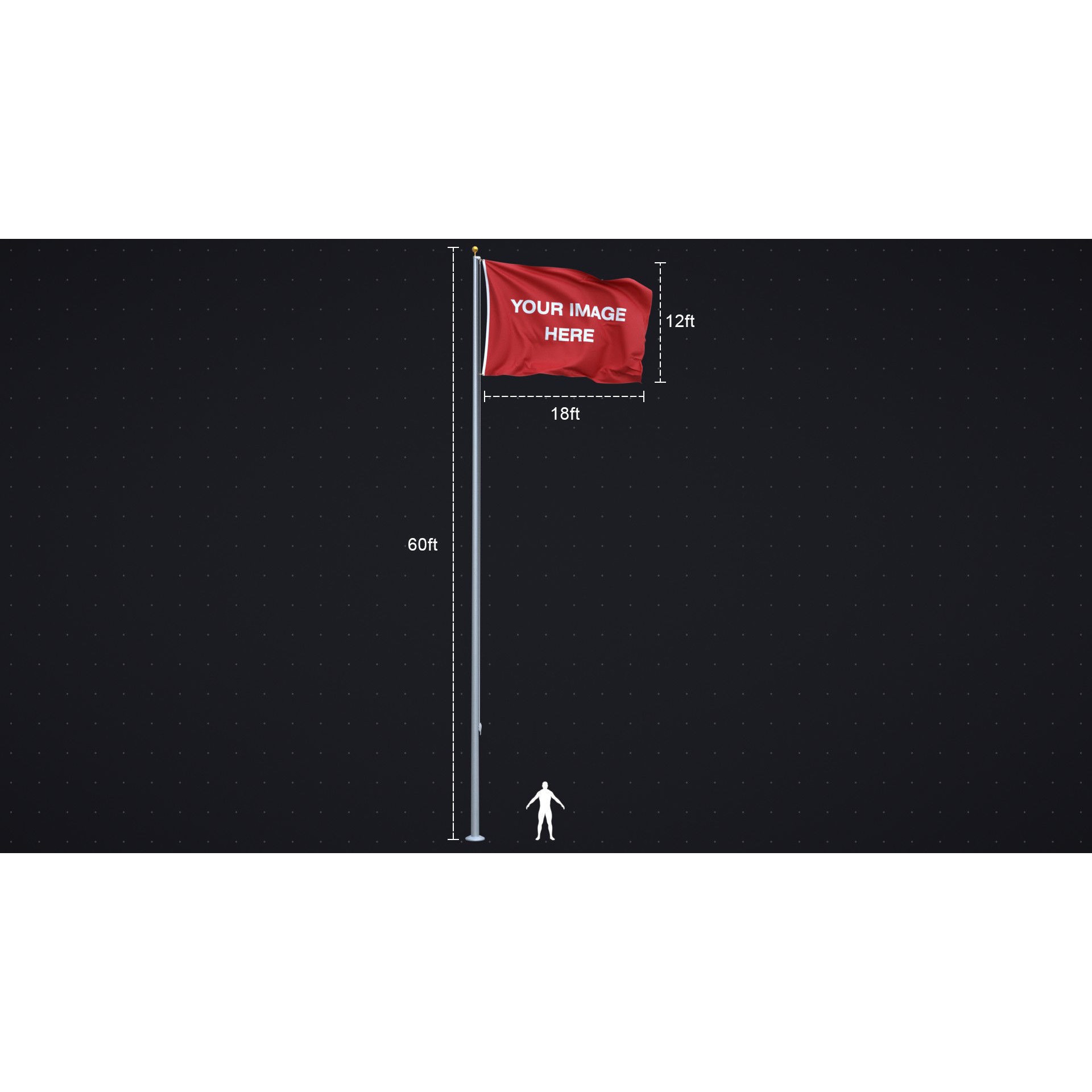 Flag Animated Looped - PBR Game-Ready 3D Model - View 6