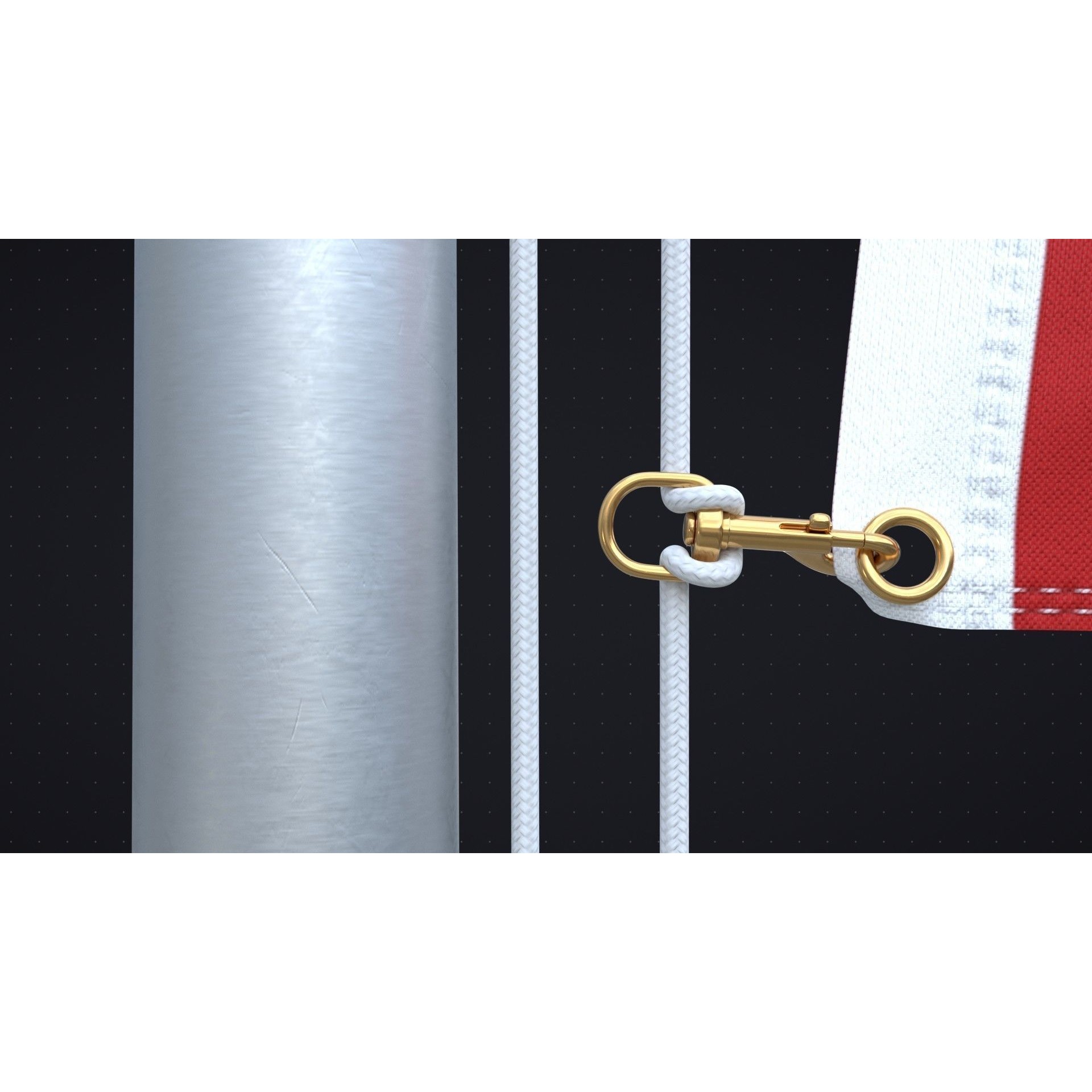 Flag Animated Looped - PBR Game-Ready 3D Model - View 9