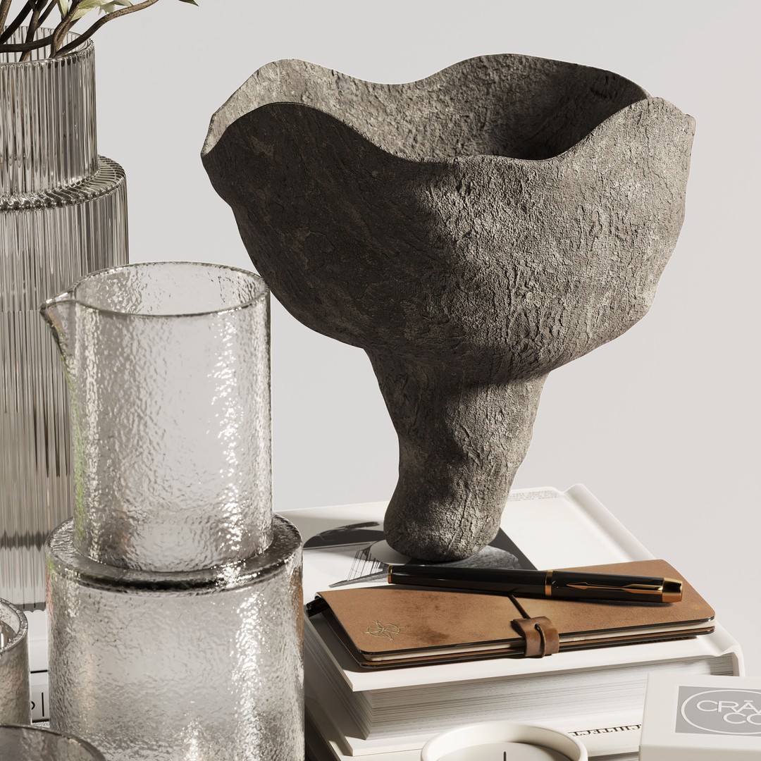 Decorative Set 138 3D Model – Contemporary Decoration, PBR Textures - View 8