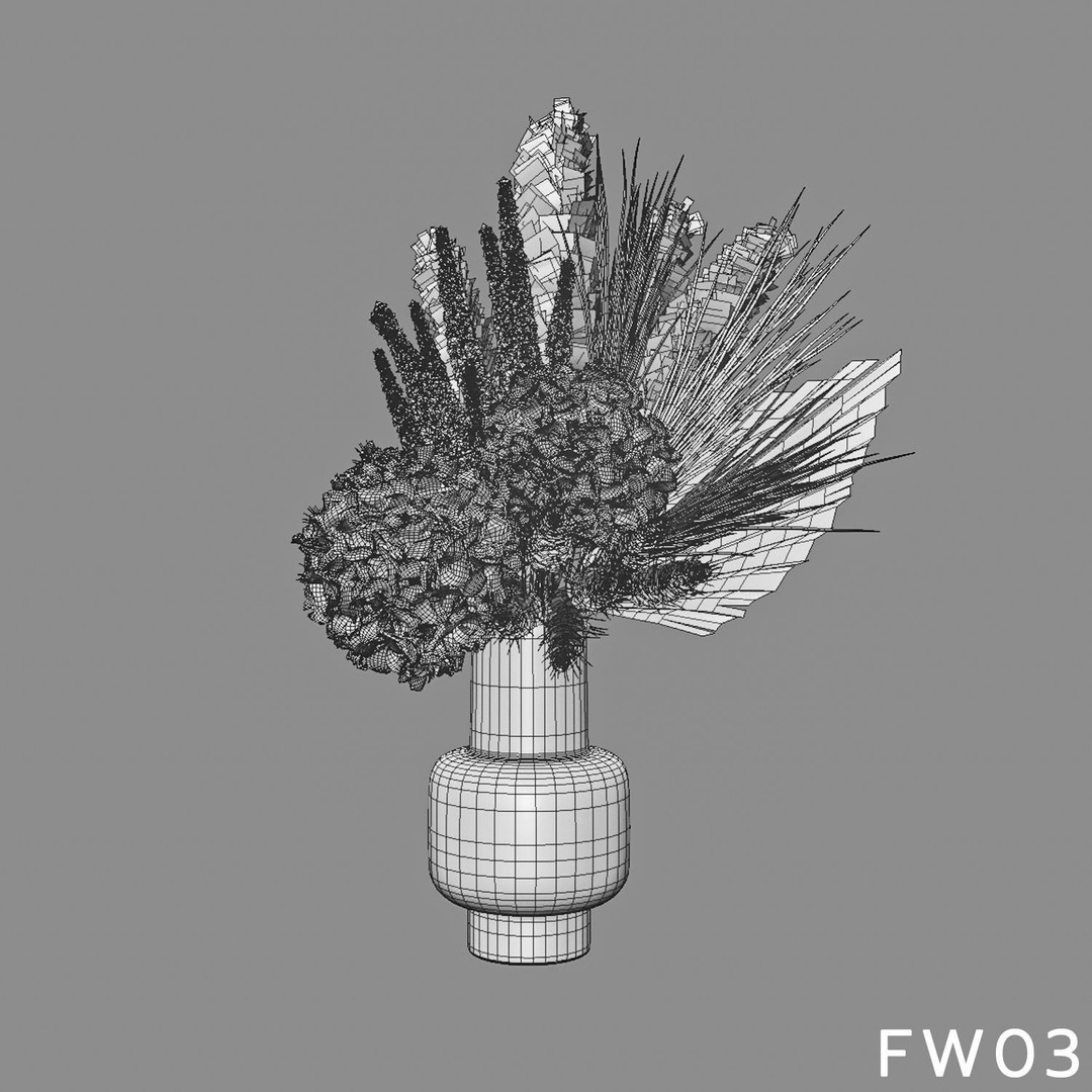 Hydrangea Flower 3D Model – High Poly Collection, FBX, OBJ - View 11