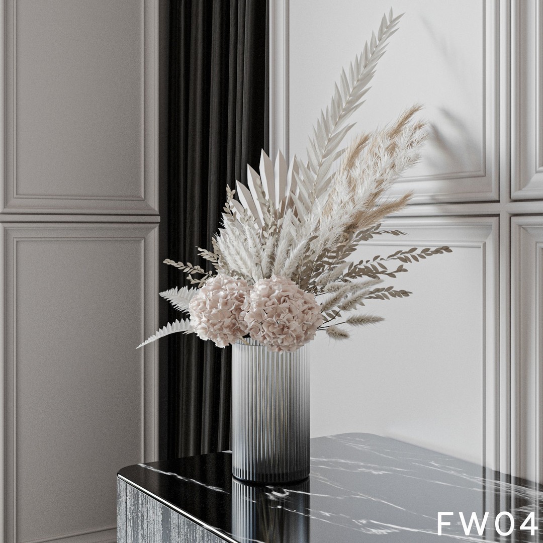 Hydrangea Flower 3D Model – High Poly Collection, FBX, OBJ - View 12