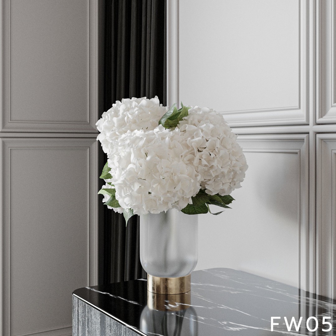 Hydrangea Flower 3D Model – High Poly Collection, FBX, OBJ - View 15