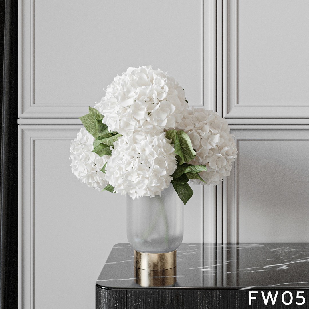 Hydrangea Flower 3D Model – High Poly Collection, FBX, OBJ - View 16