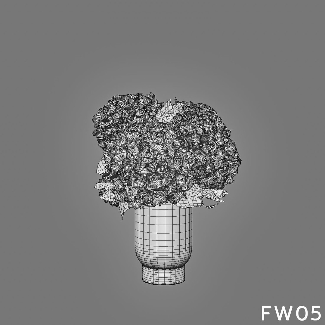 Hydrangea Flower 3D Model – High Poly Collection, FBX, OBJ - View 17