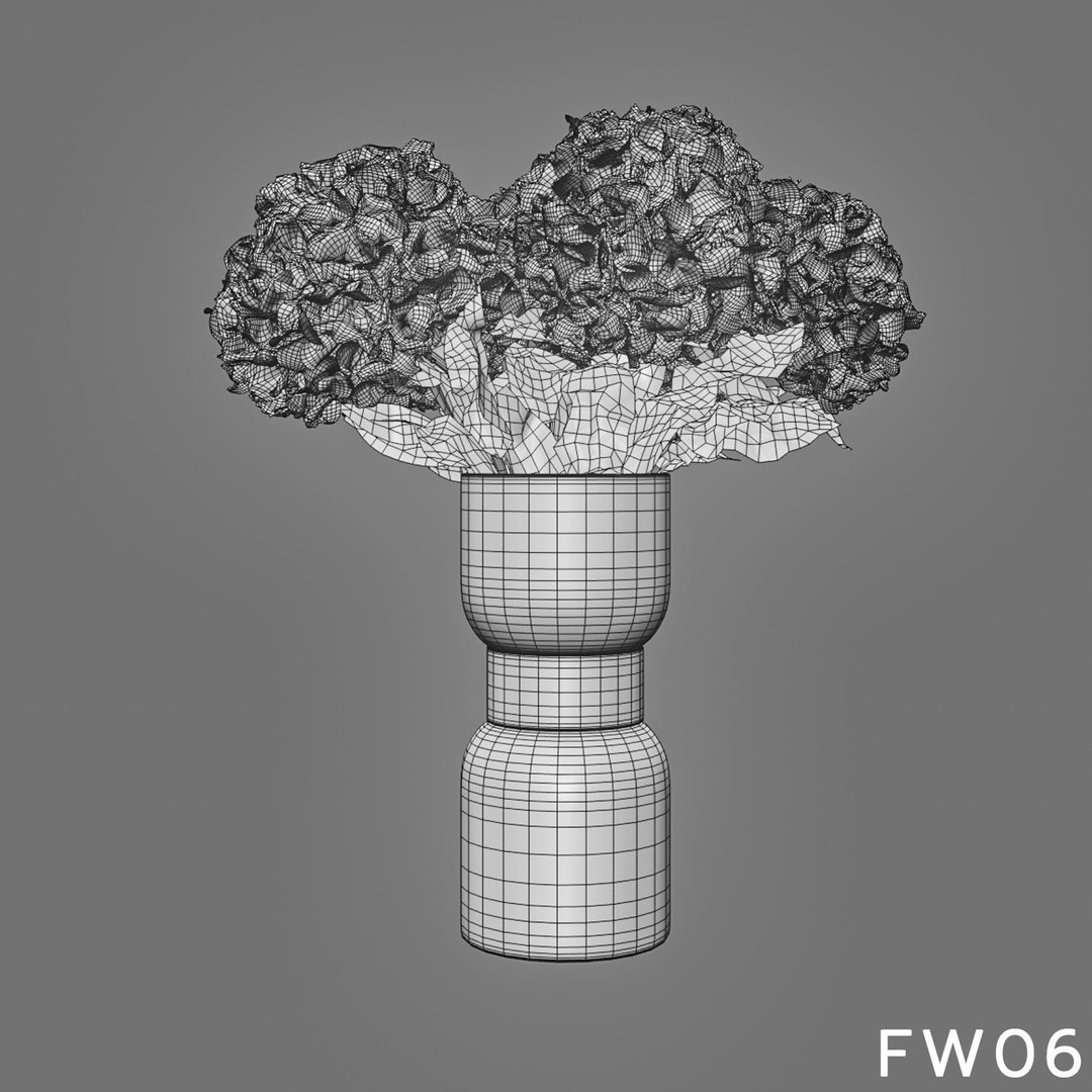 Hydrangea Flower 3D Model – High Poly Collection, FBX, OBJ - View 20