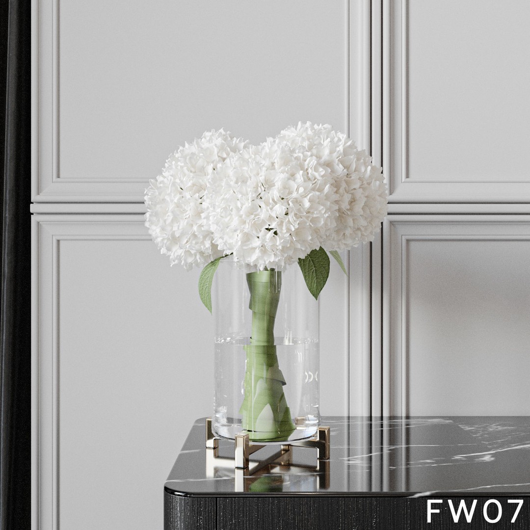 Hydrangea Flower 3D Model – High Poly Collection, FBX, OBJ - View 22