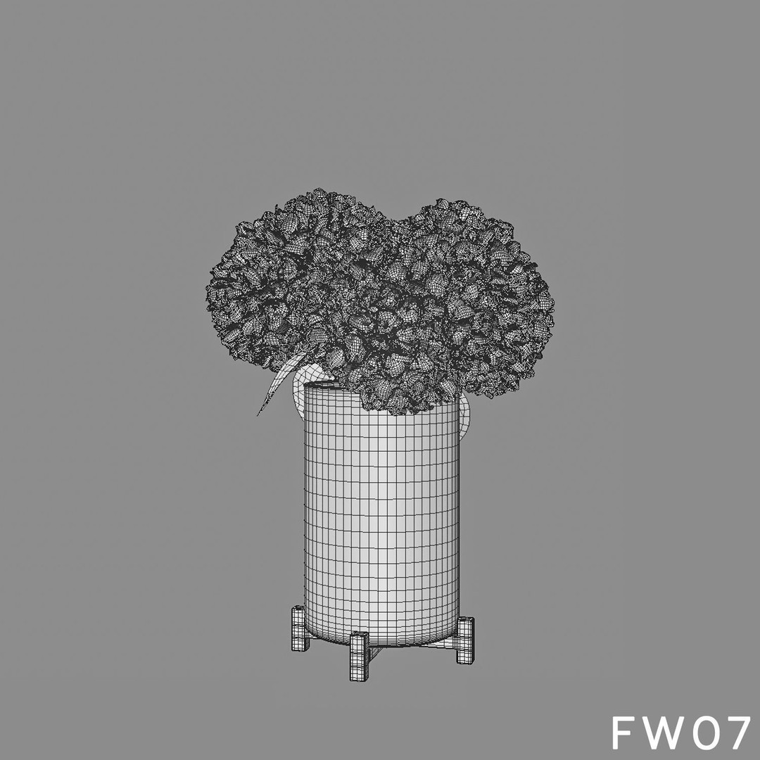 Hydrangea Flower 3D Model – High Poly Collection, FBX, OBJ - View 23
