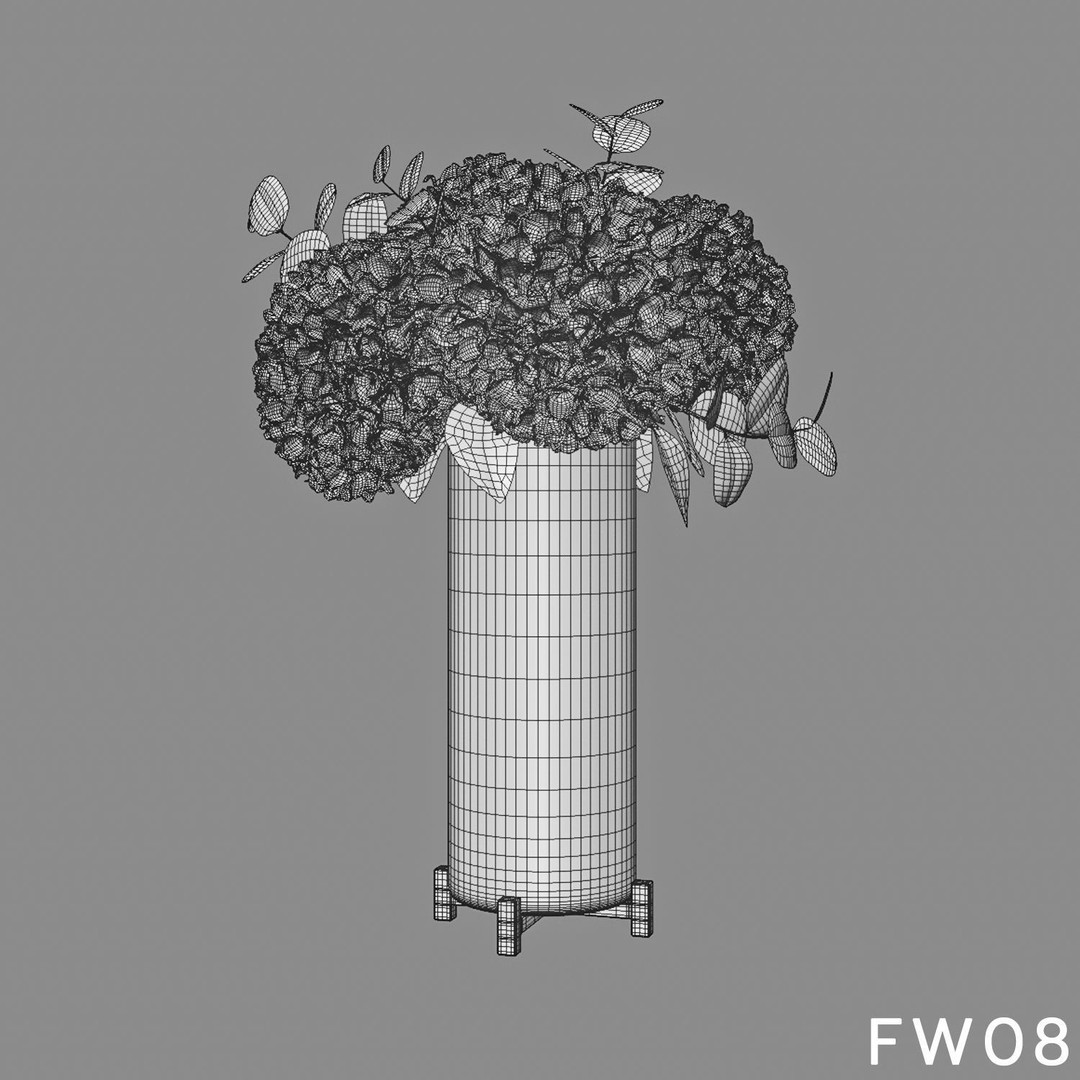 Hydrangea Flower 3D Model – High Poly Collection, FBX, OBJ - View 26