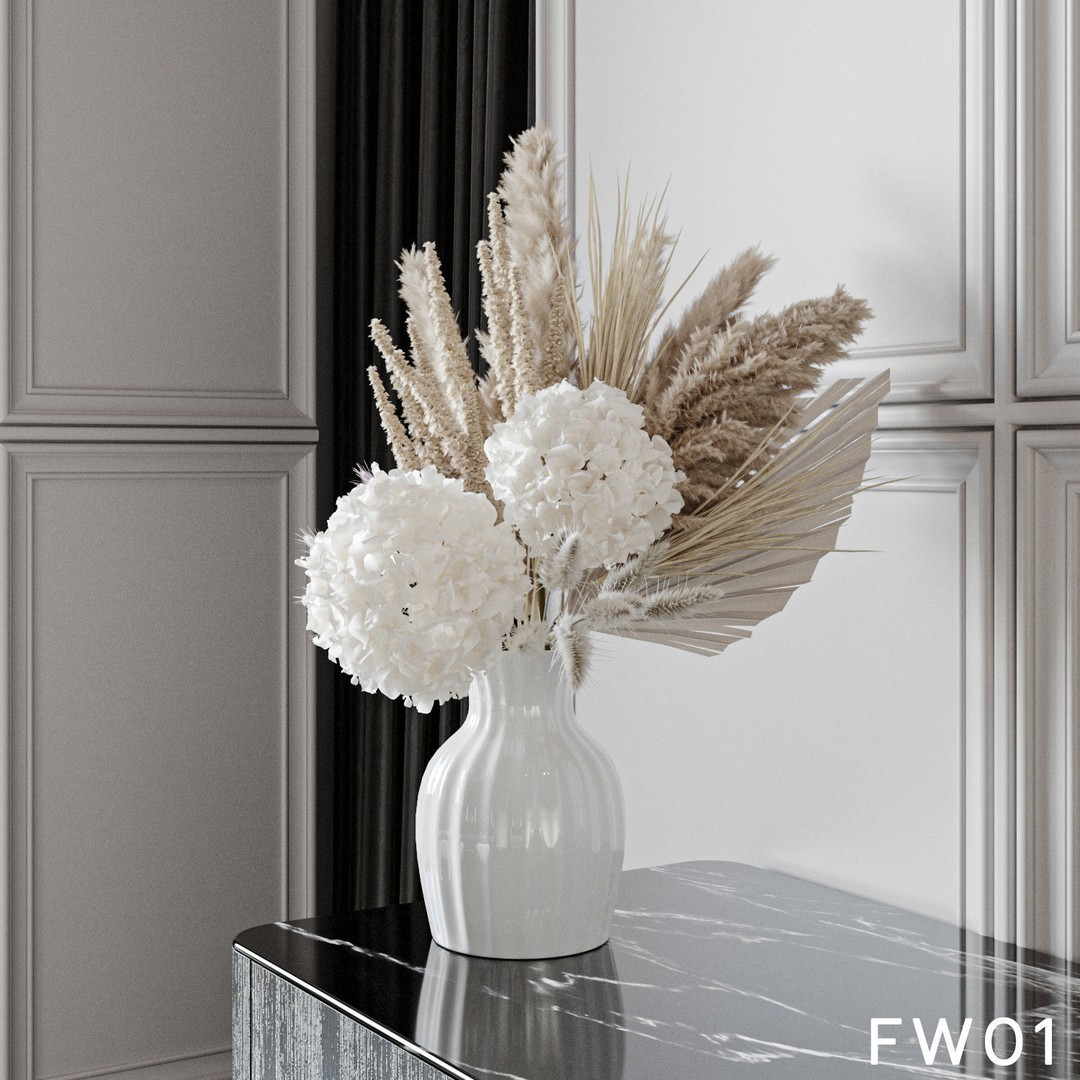 Hydrangea Flower 3D Model – High Poly Collection, FBX, OBJ - View 3