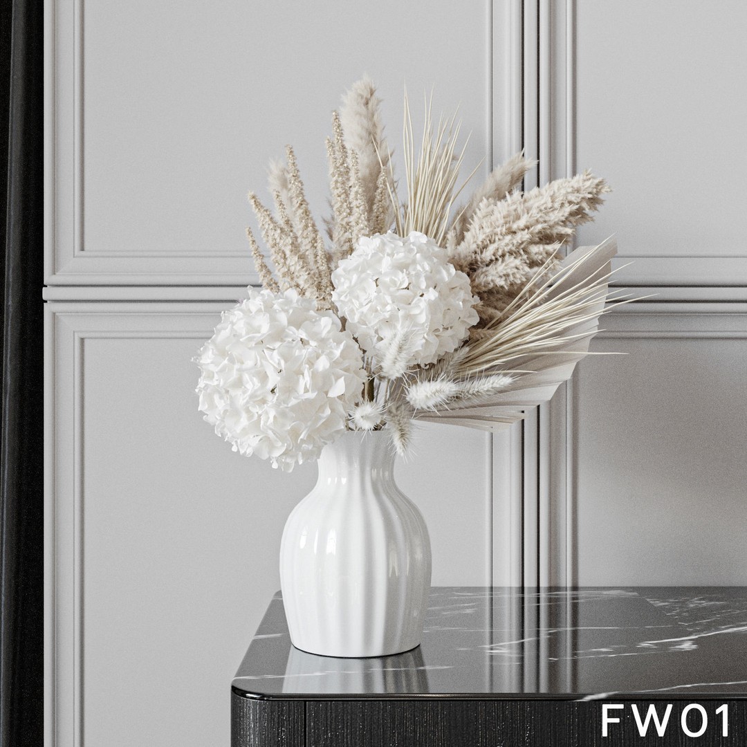 Hydrangea Flower 3D Model – High Poly Collection, FBX, OBJ - View 4