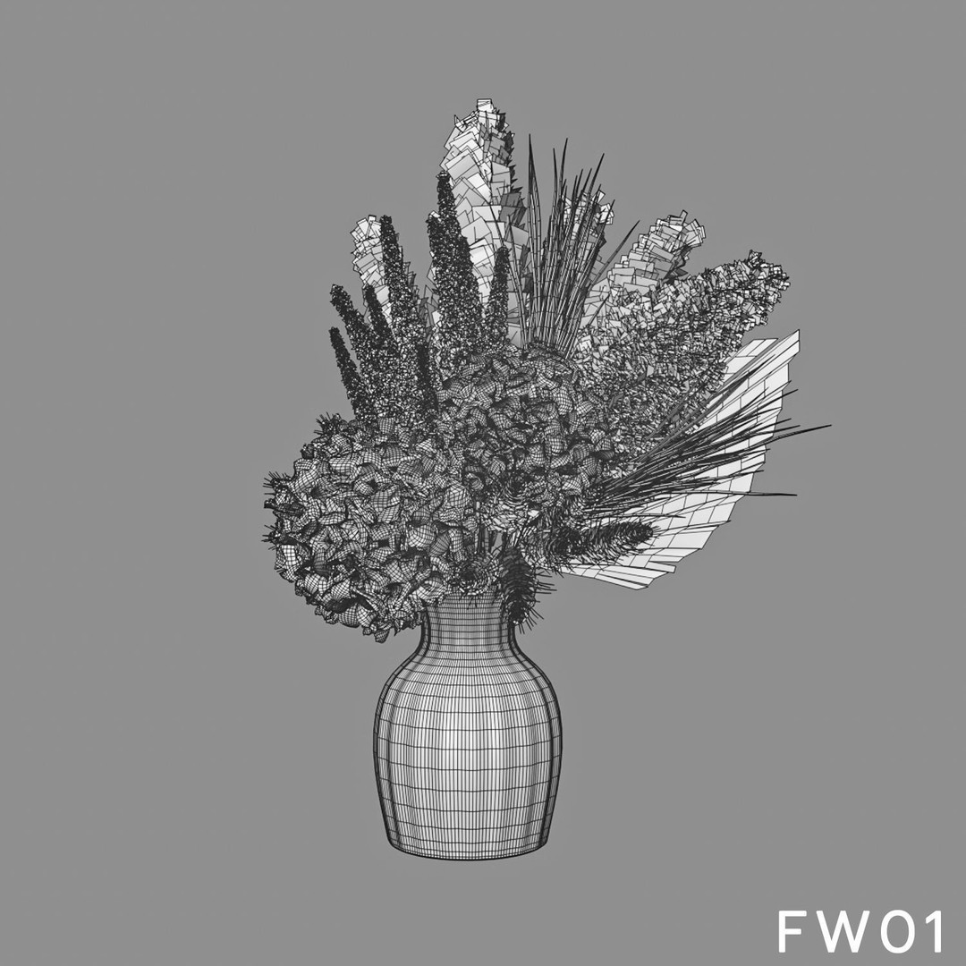 Hydrangea Flower 3D Model – High Poly Collection, FBX, OBJ - View 5