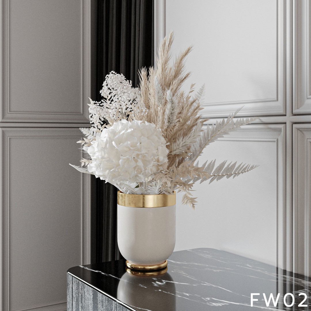 Hydrangea Flower 3D Model – High Poly Collection, FBX, OBJ - View 6