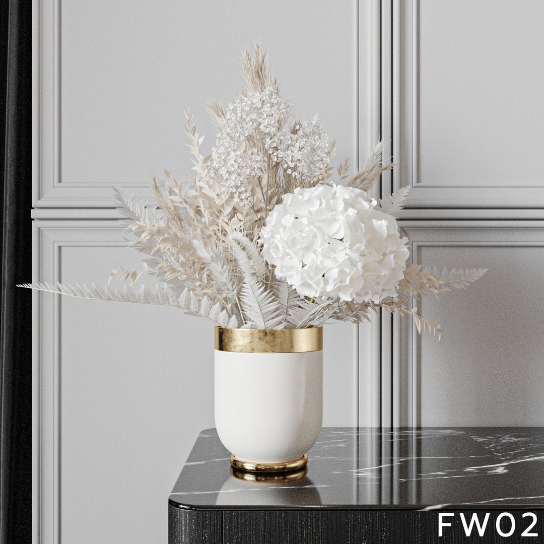 Hydrangea Flower 3D Model – High Poly Collection, FBX, OBJ - View 7