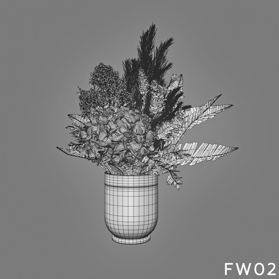 Hydrangea Flower 3D Model – High Poly Collection, FBX, OBJ - View 8
