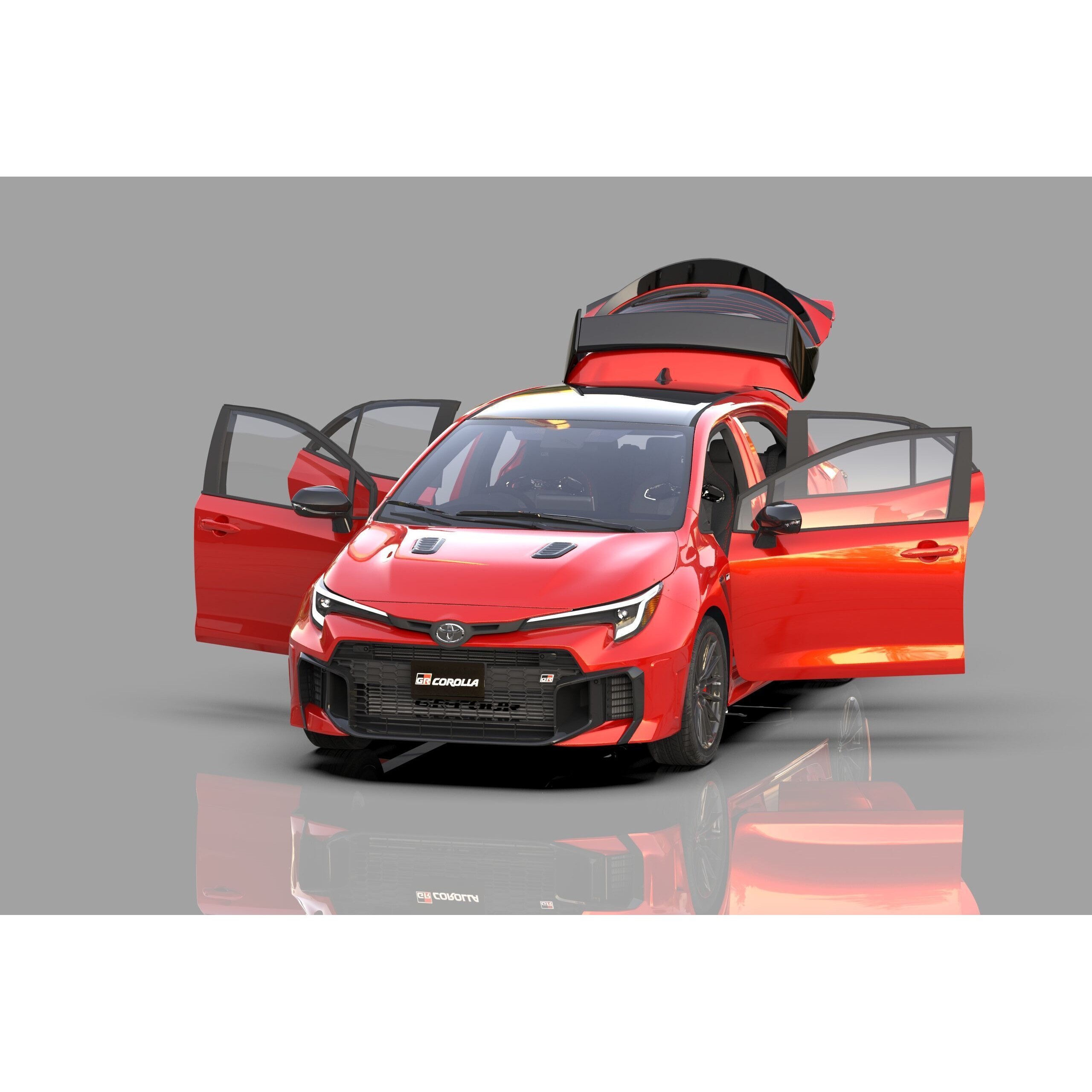 Toyota GR Corolla 2024 - High-Poly Interior 3D Model - View 14