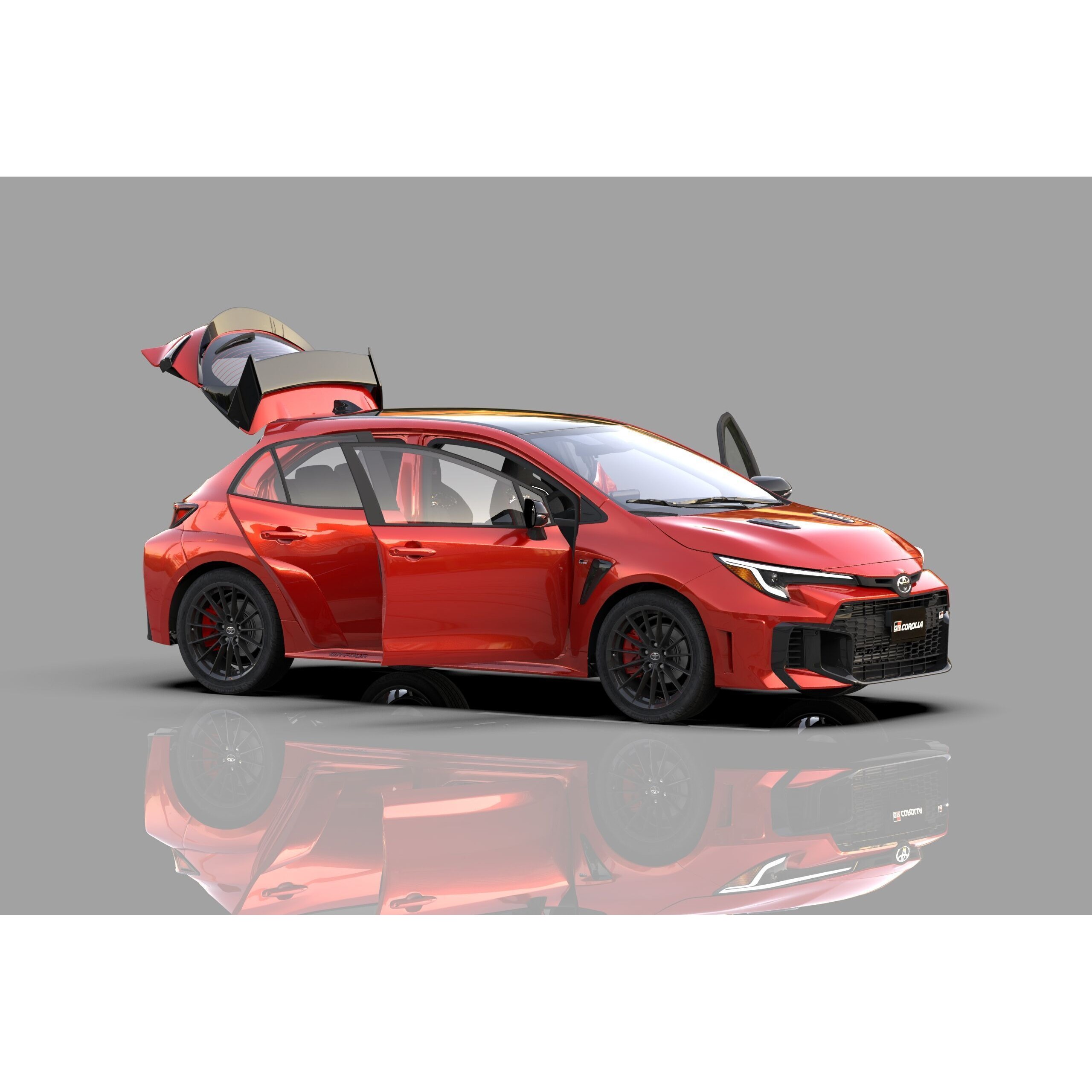 Toyota GR Corolla 2024 - High-Poly Interior 3D Model - View 15