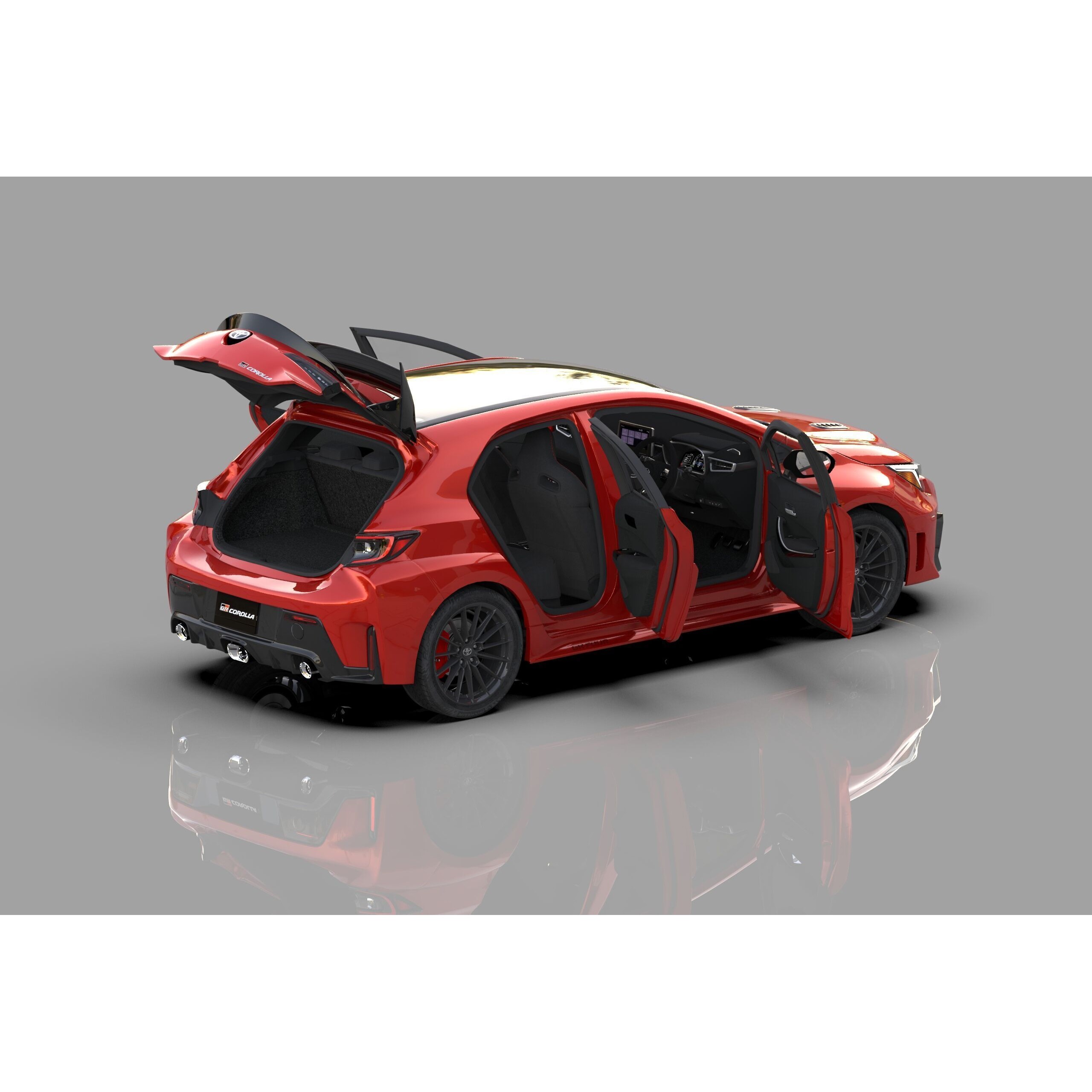 Toyota GR Corolla 2024 - High-Poly Interior 3D Model - View 16