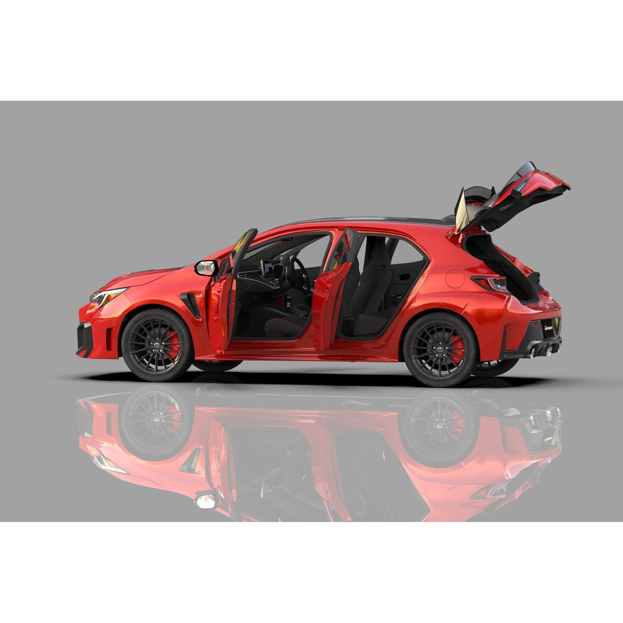 Toyota GR Corolla 2024 - High-Poly Interior 3D Model - View 17