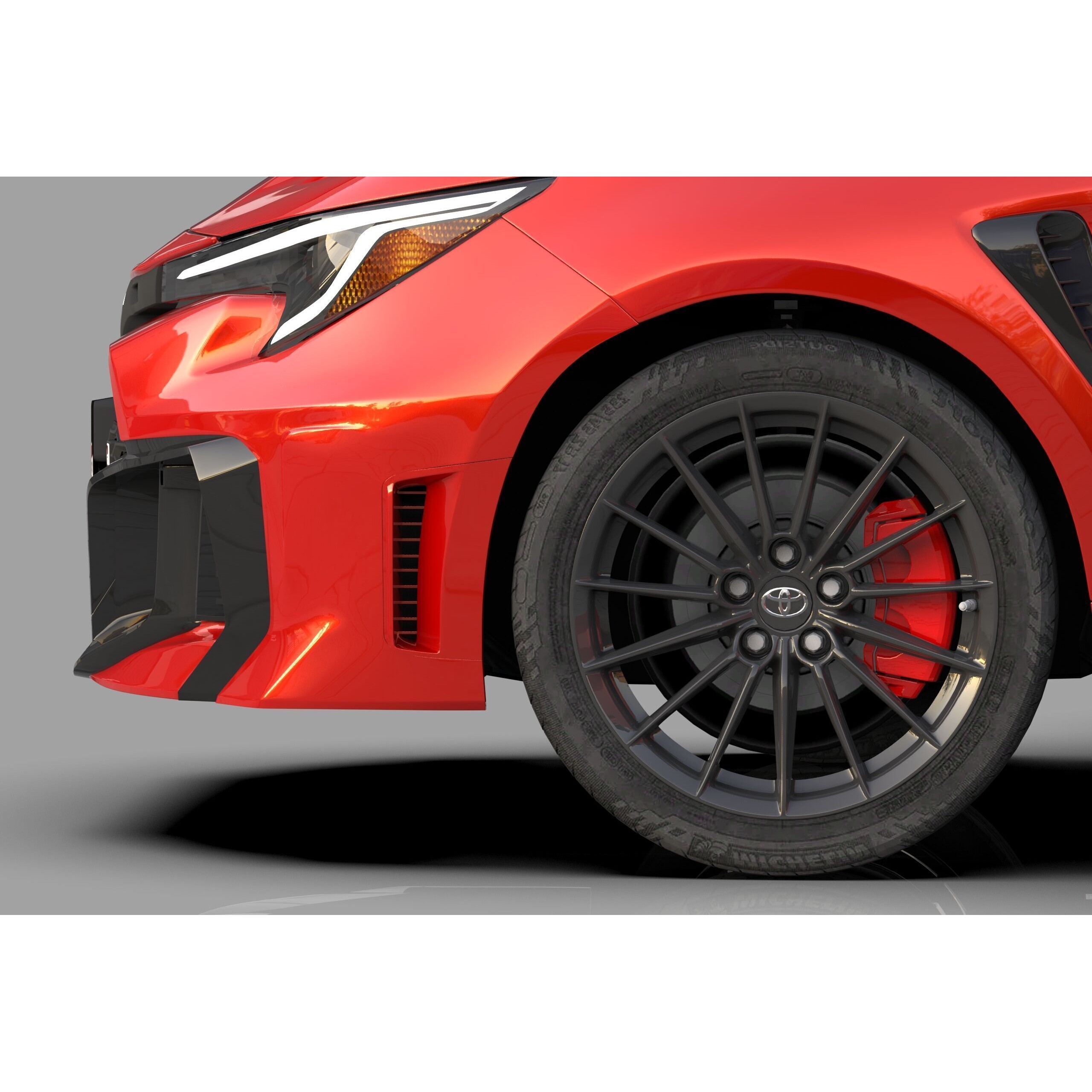 Toyota GR Corolla 2024 - High-Poly Interior 3D Model - View 19