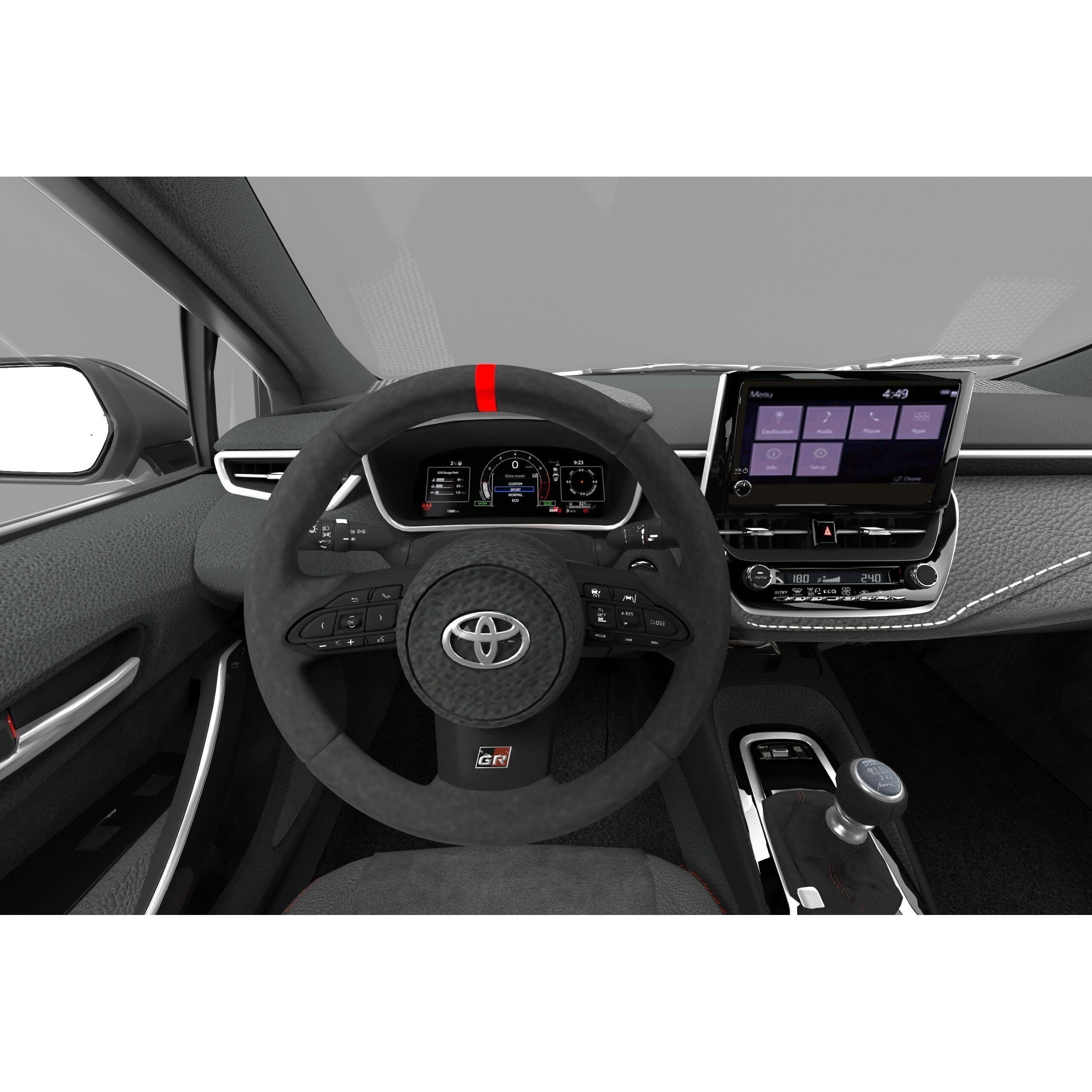Toyota GR Corolla 2024 - High-Poly Interior 3D Model - View 23