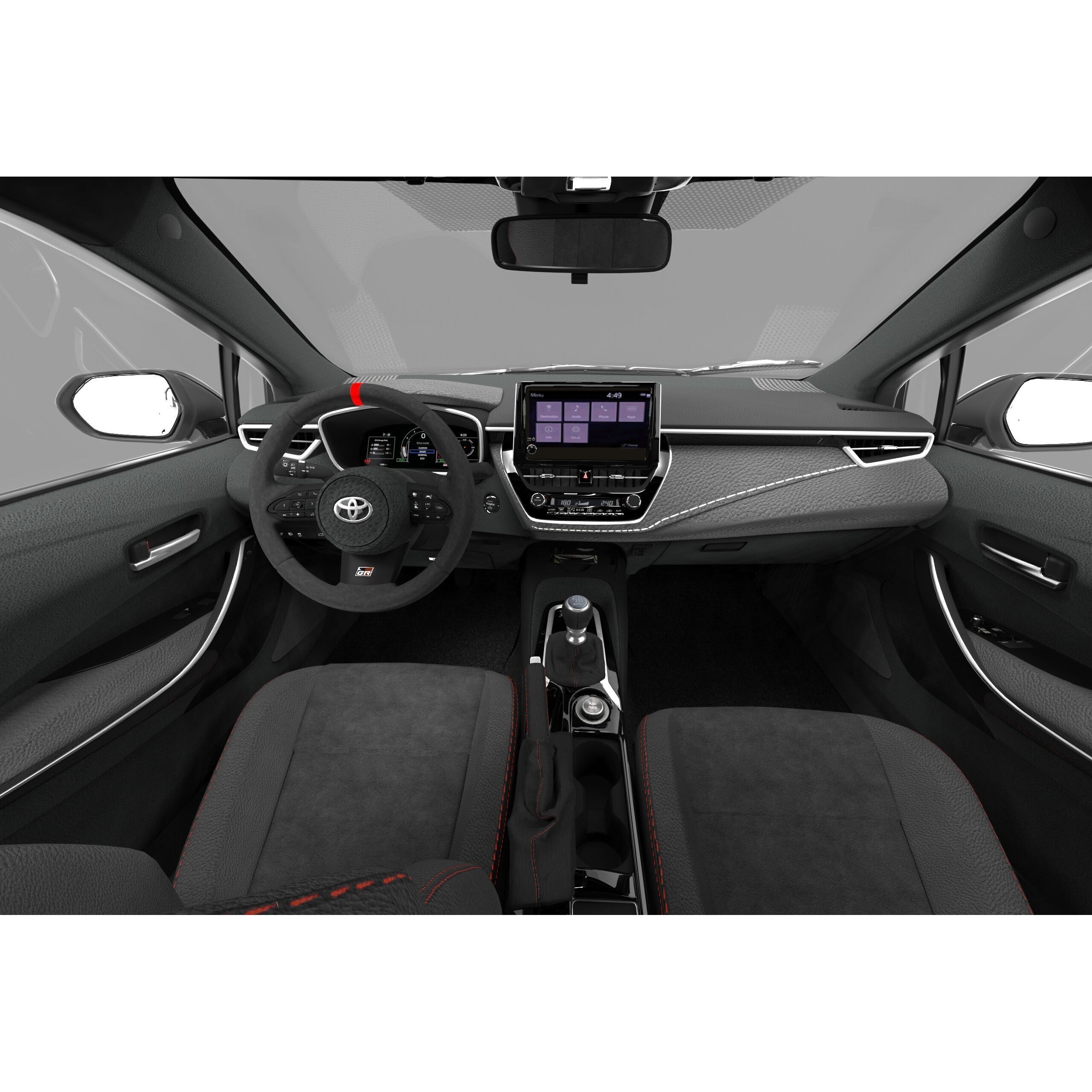 Toyota GR Corolla 2024 - High-Poly Interior 3D Model - View 24