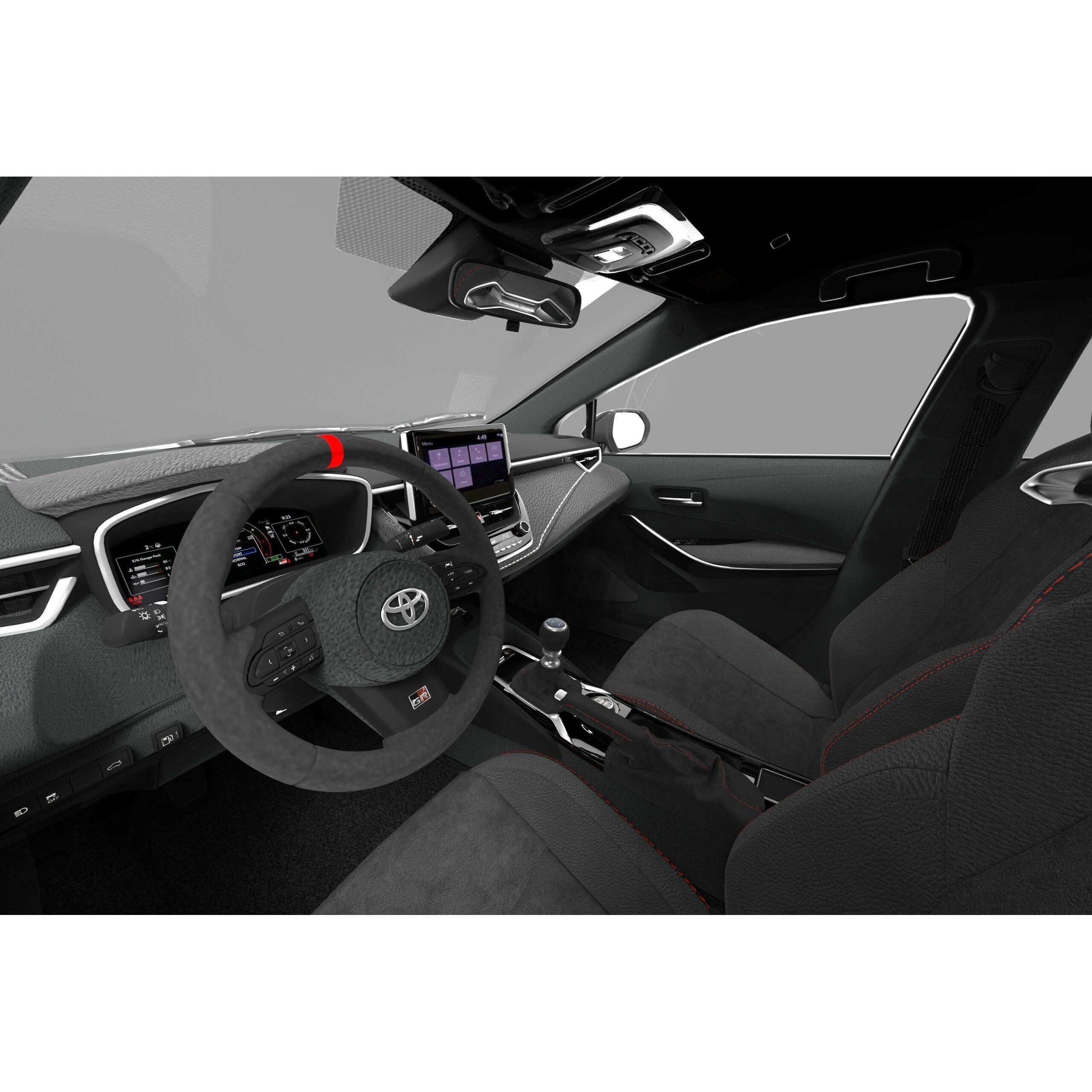 Toyota GR Corolla 2024 - High-Poly Interior 3D Model - View 26