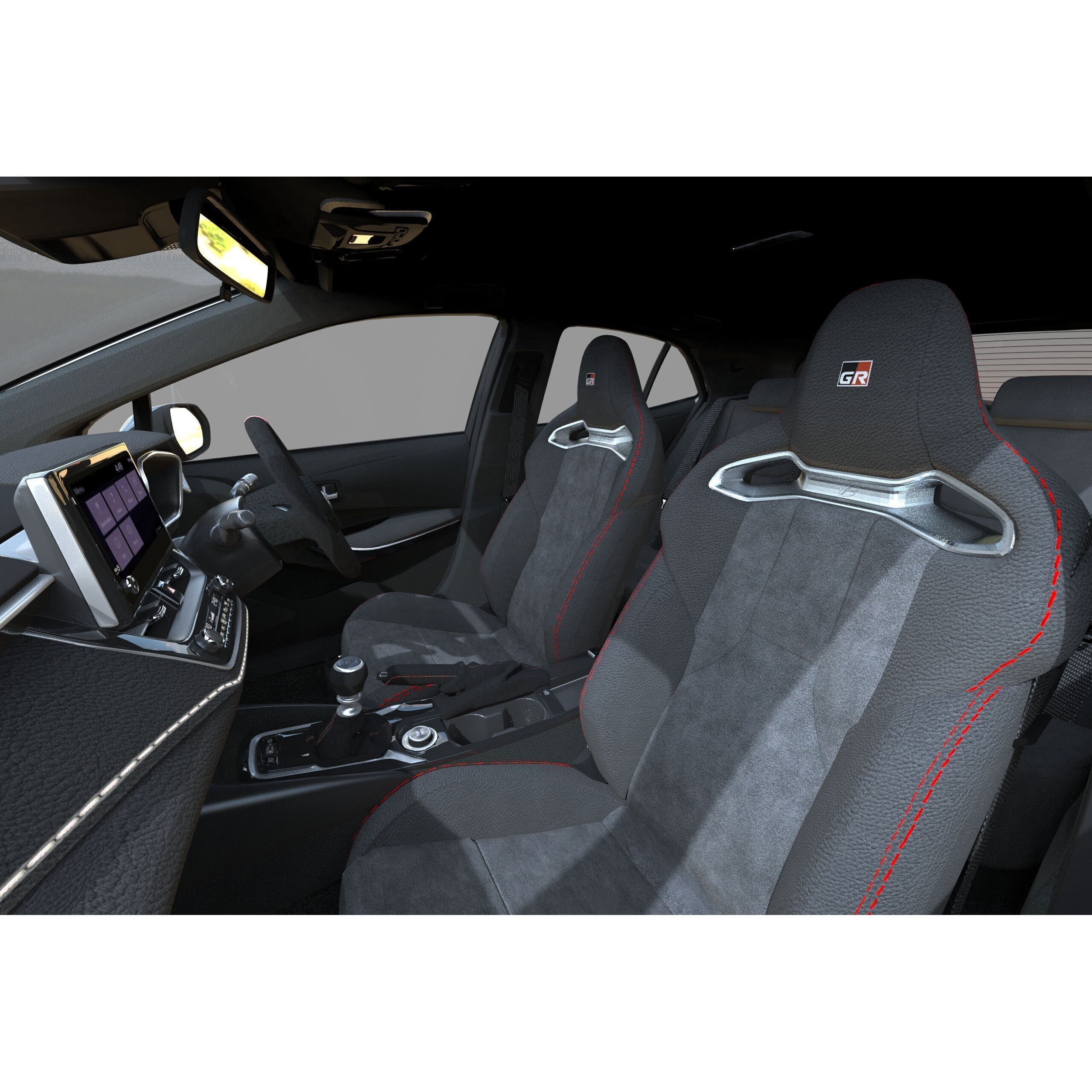 Toyota GR Corolla 2024 - High-Poly Interior 3D Model - View 27