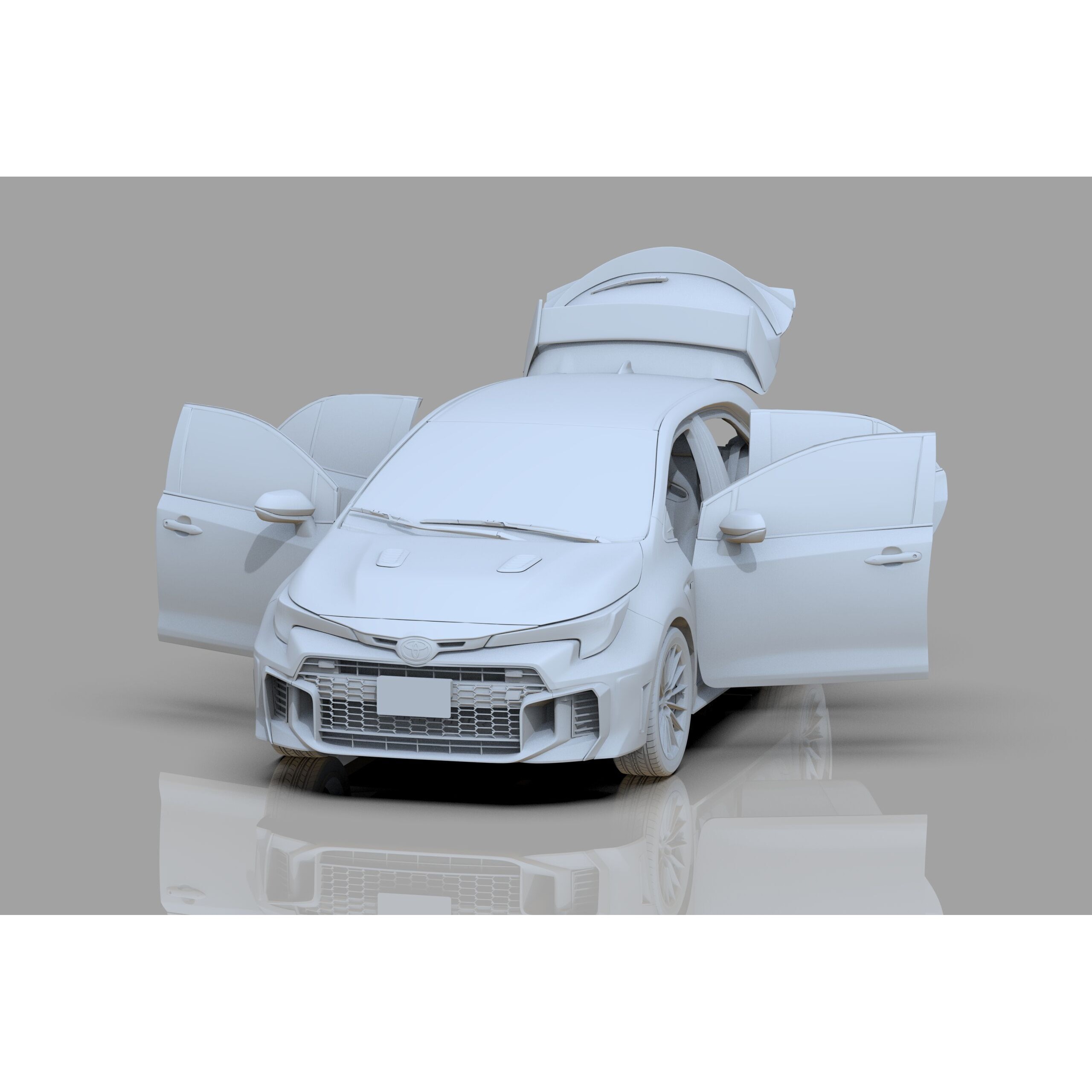 Toyota GR Corolla 2024 - High-Poly Interior 3D Model - View 38