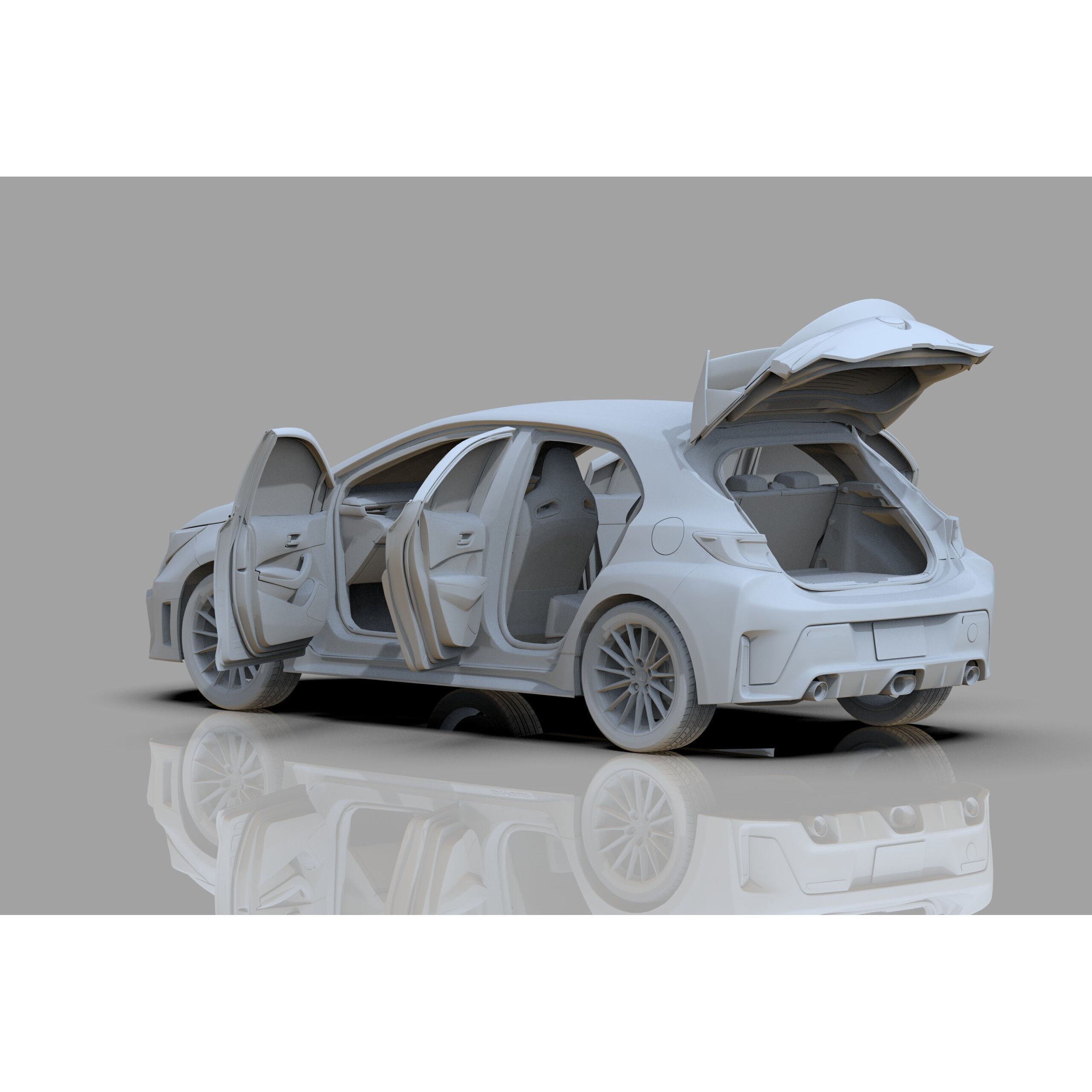 Toyota GR Corolla 2024 - High-Poly Interior 3D Model - View 39