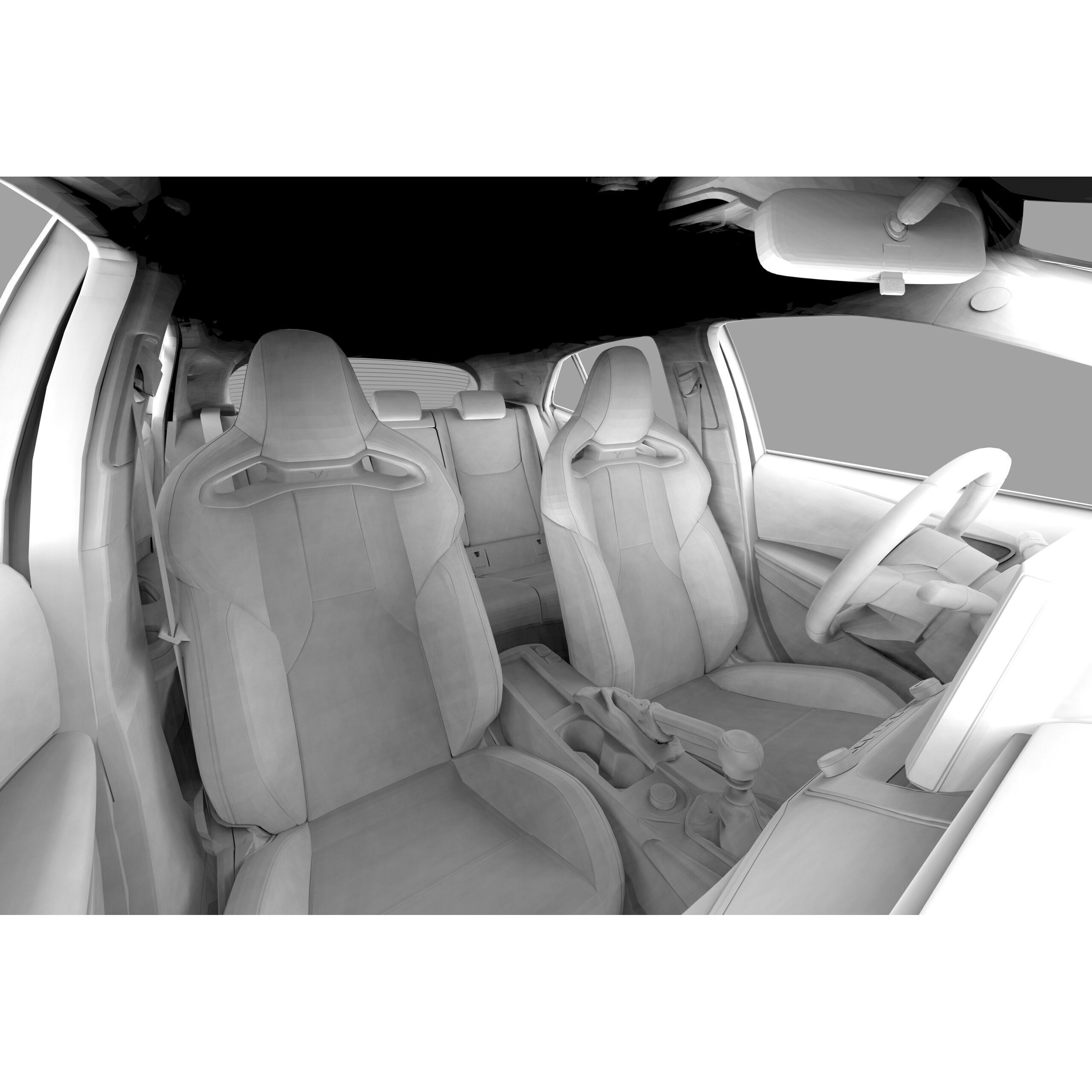 Toyota GR Corolla 2024 - High-Poly Interior 3D Model - View 44