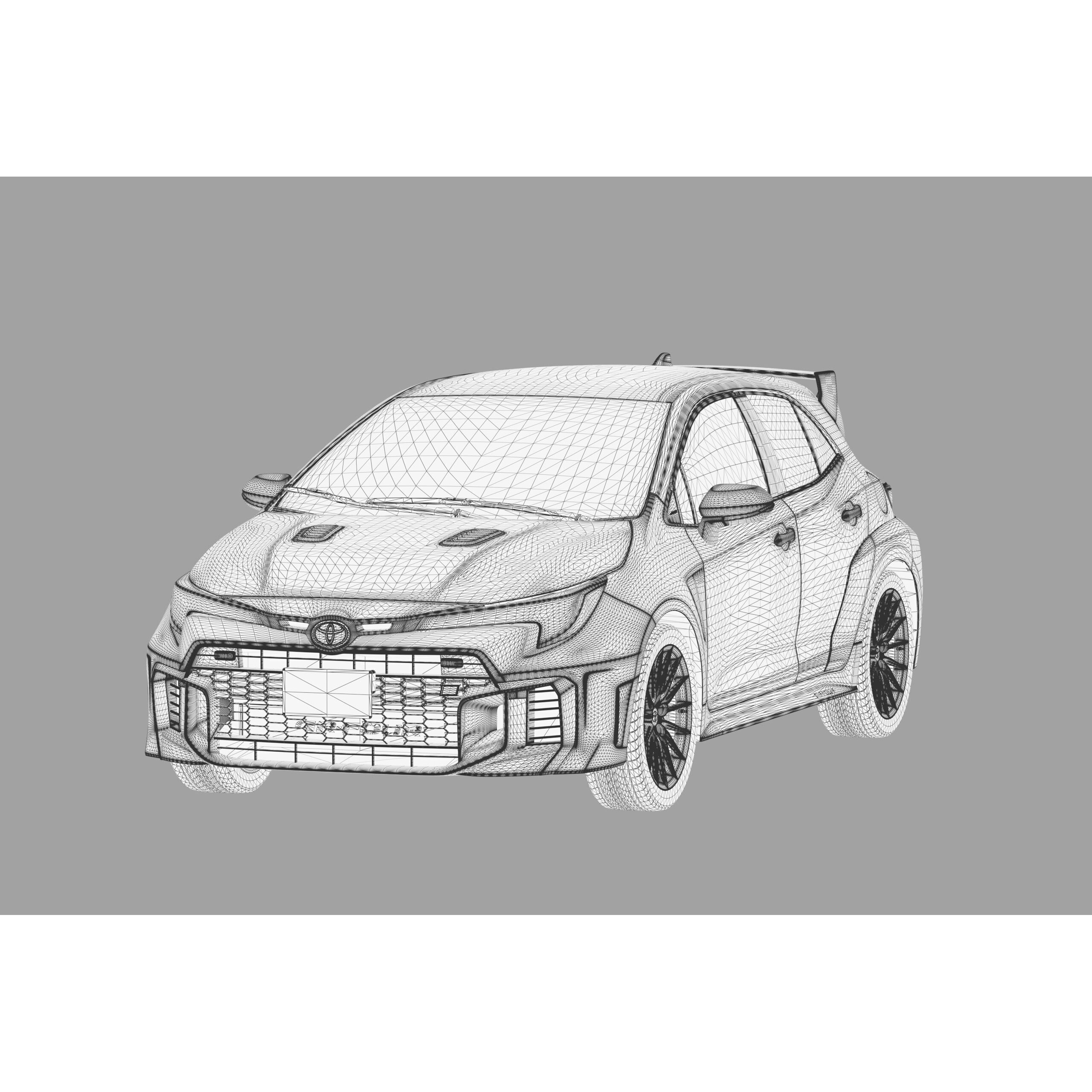 Toyota GR Corolla 2024 - High-Poly Interior 3D Model - View 46