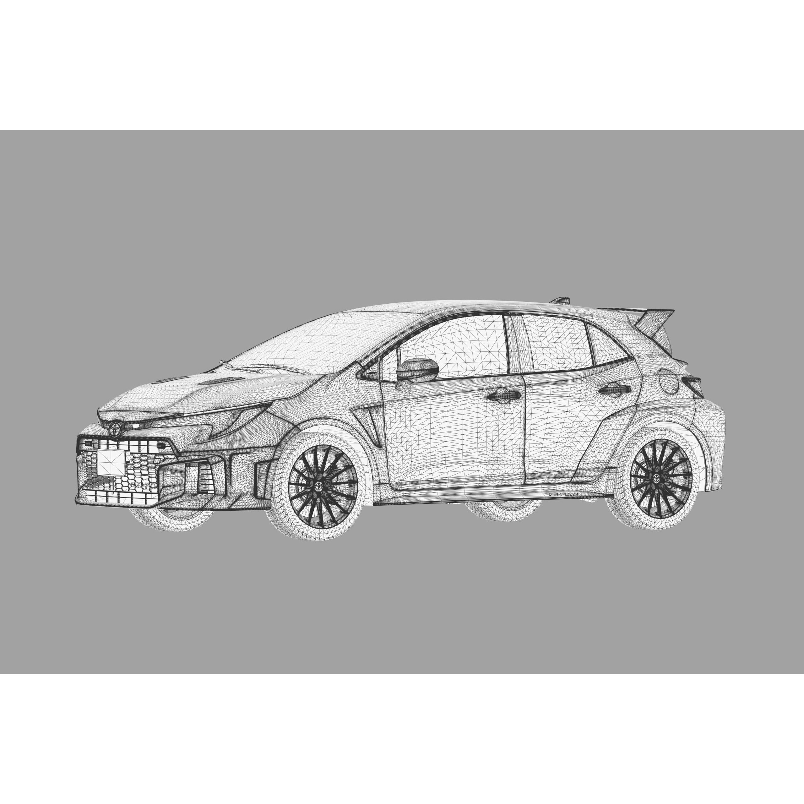 Toyota GR Corolla 2024 - High-Poly Interior 3D Model - View 47