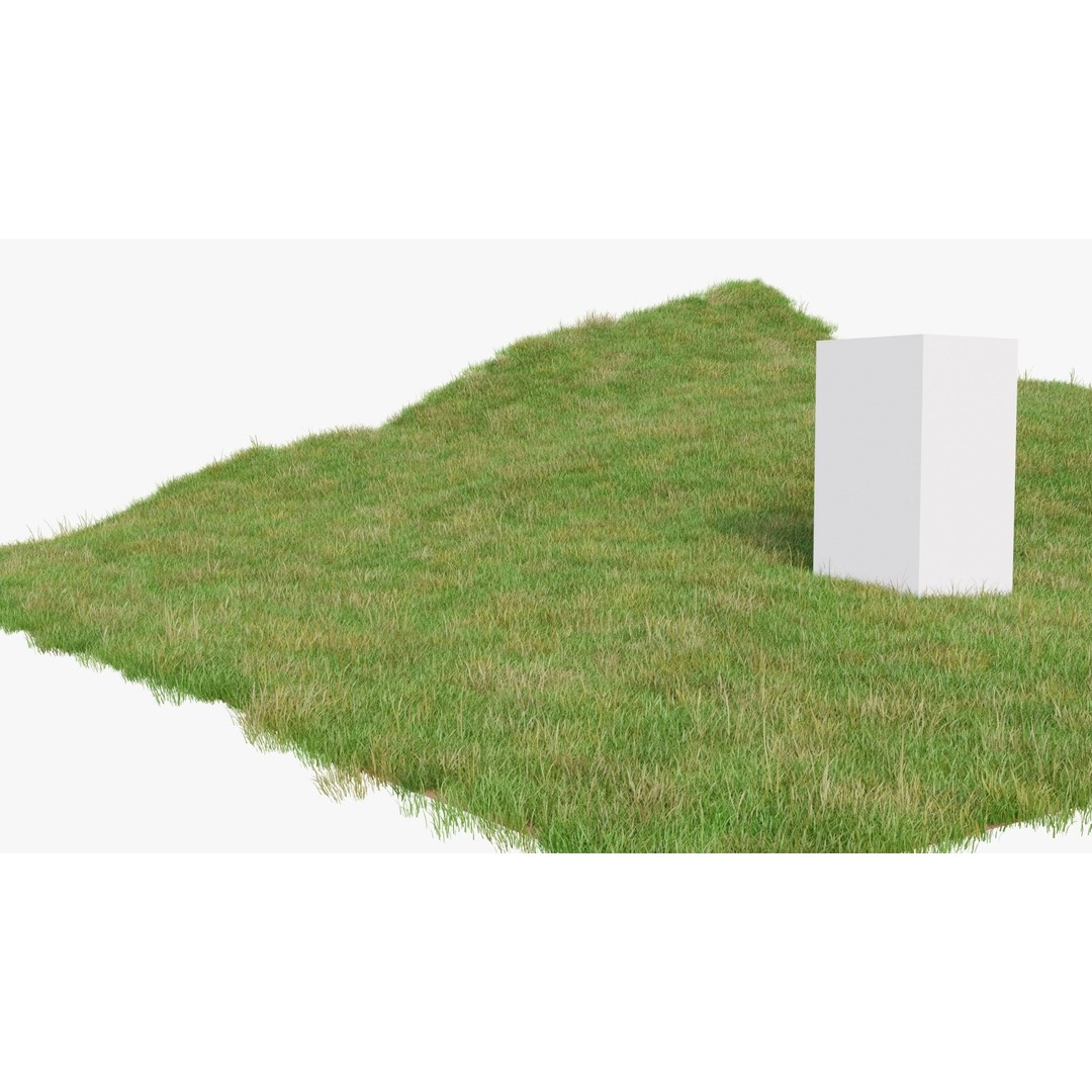 Grass Field 3D Model – Low Poly Natural Grass Asset, Blender - View 3