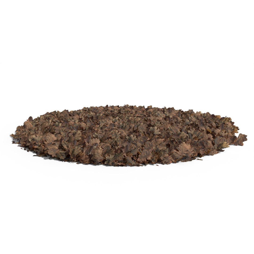 Oak Leaf Pile 3D Model – Realistic Geometry Nodes, FBX, OBJ - View 17