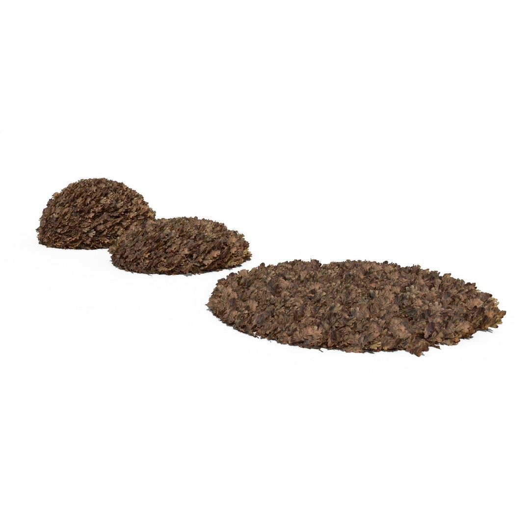 Oak Leaf Pile 3D Model – Realistic Geometry Nodes, FBX, OBJ - View 3