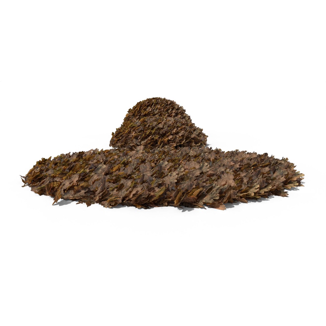 Oak Leaf Pile 3D Model – Realistic Geometry Nodes, FBX, OBJ - View 4