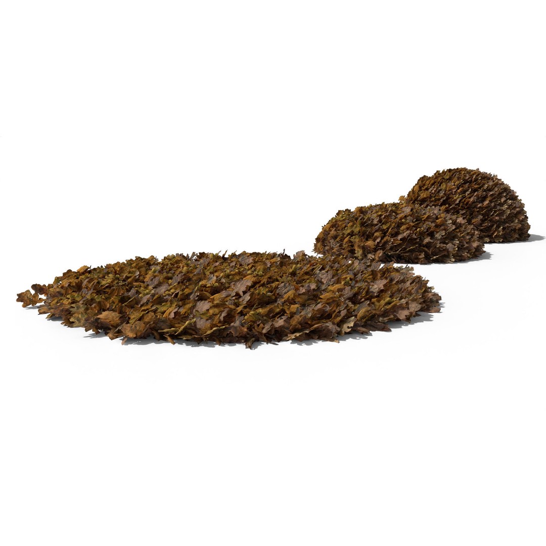 Oak Leaf Pile 3D Model – Realistic Geometry Nodes, FBX, OBJ - View 5