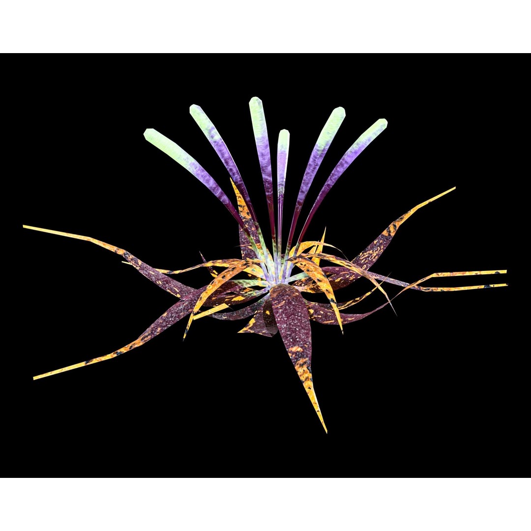 Sci-Fi Plants 3D Model – Low Poly Game Asset, PBR Textures, FBX