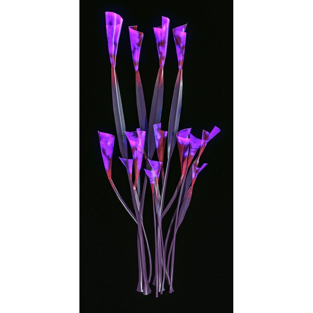 Sci-Fi Plants 3D Model – Low Poly Game Asset, PBR Textures, FBX - View 12