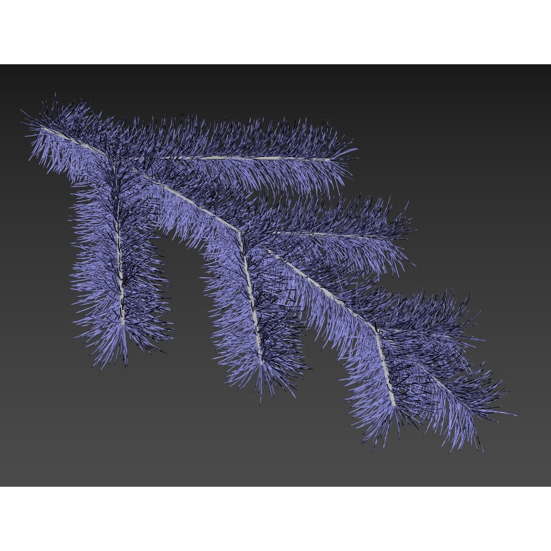 Pine Branch 3D Model – High-Quality Procedural Design for Holiday Projects