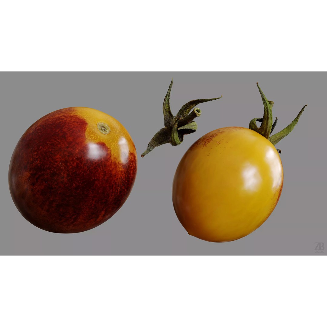 Photorealistic Tomato 3D Model – High Poly PBR Asset, FBX, OBJ
