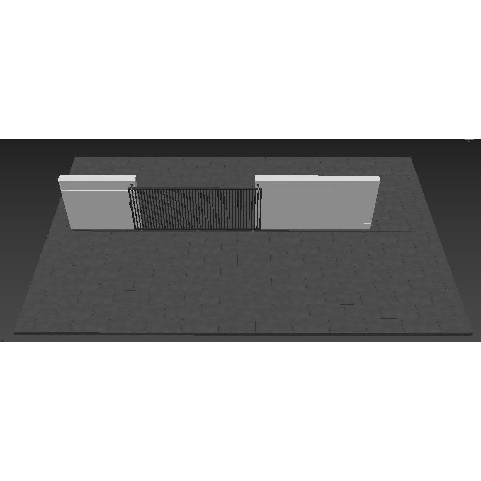 MS Slider Gate - Architectural Game-Ready 3D Model