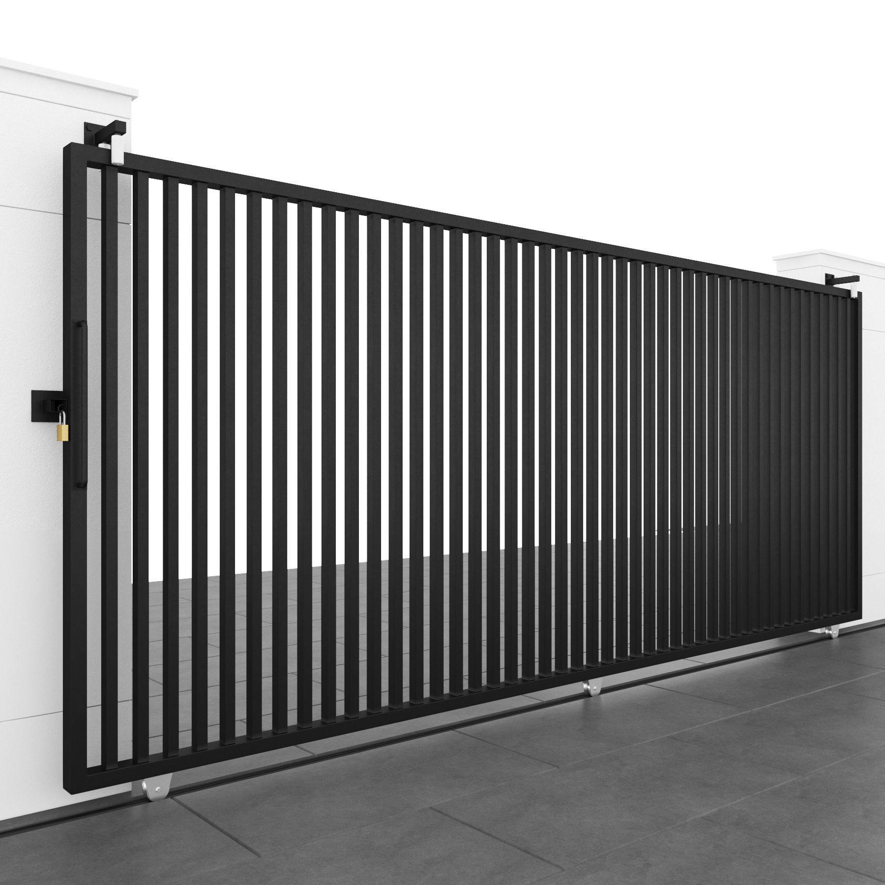 MS Slider Gate - Architectural Game-Ready 3D Model - View 3