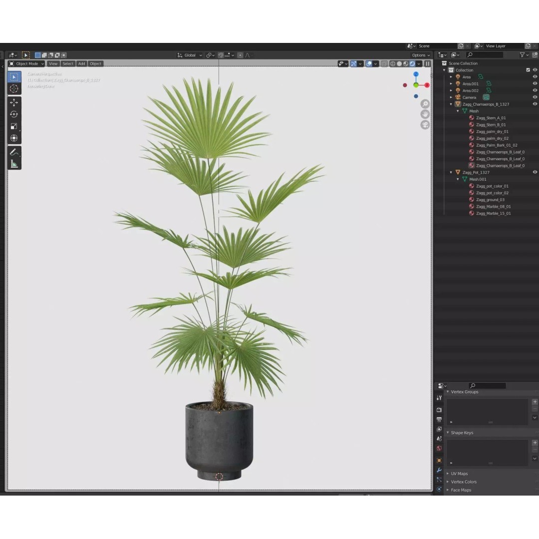 Plant 1327 3D Model – High-Quality PBR Asset for Archviz & Landscaping - View 8
